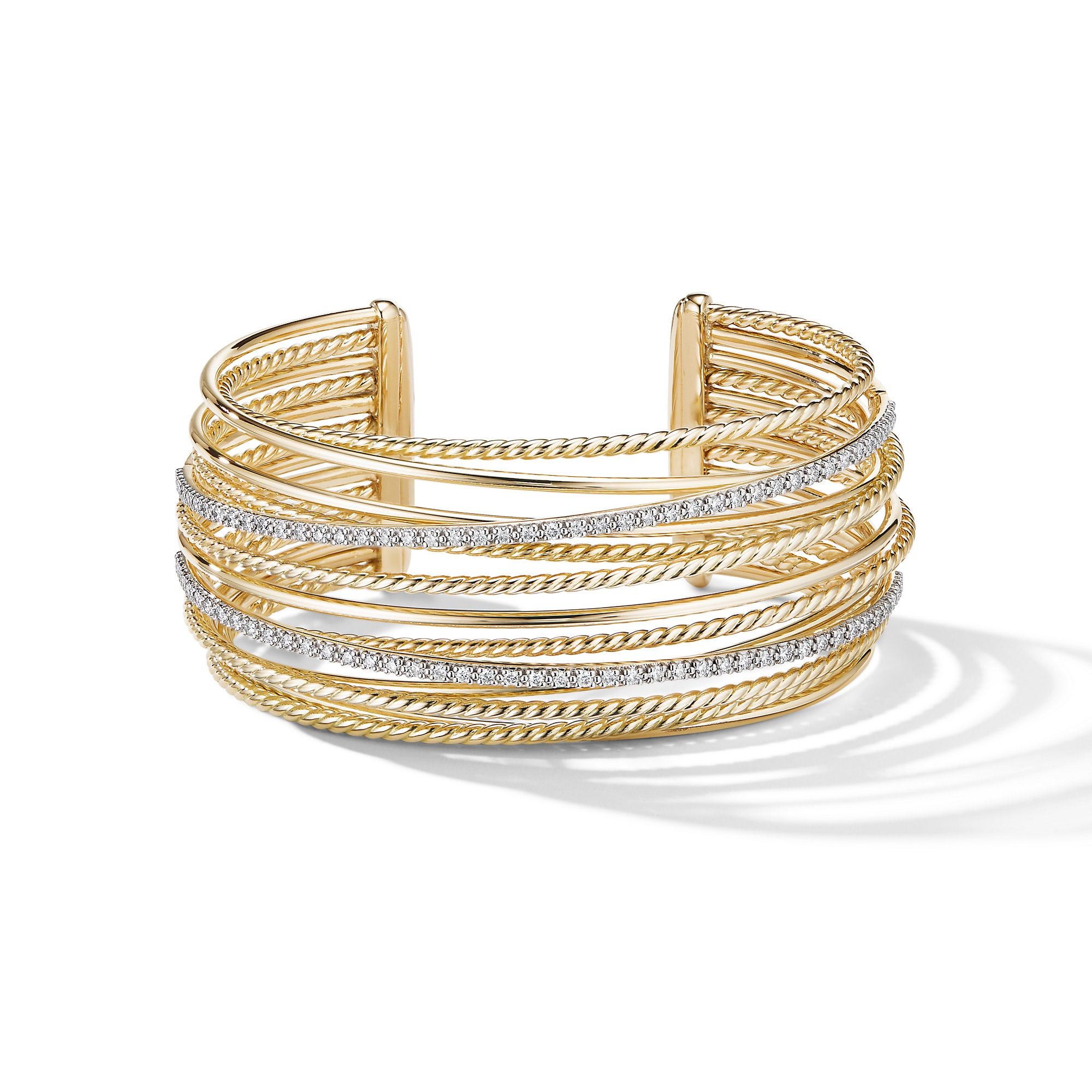 David Yurman o1w1db10325 Bracelet in 18K Gold with Diamonds & 27.5mm Size ONE SIZE - 2 Thumbnail
