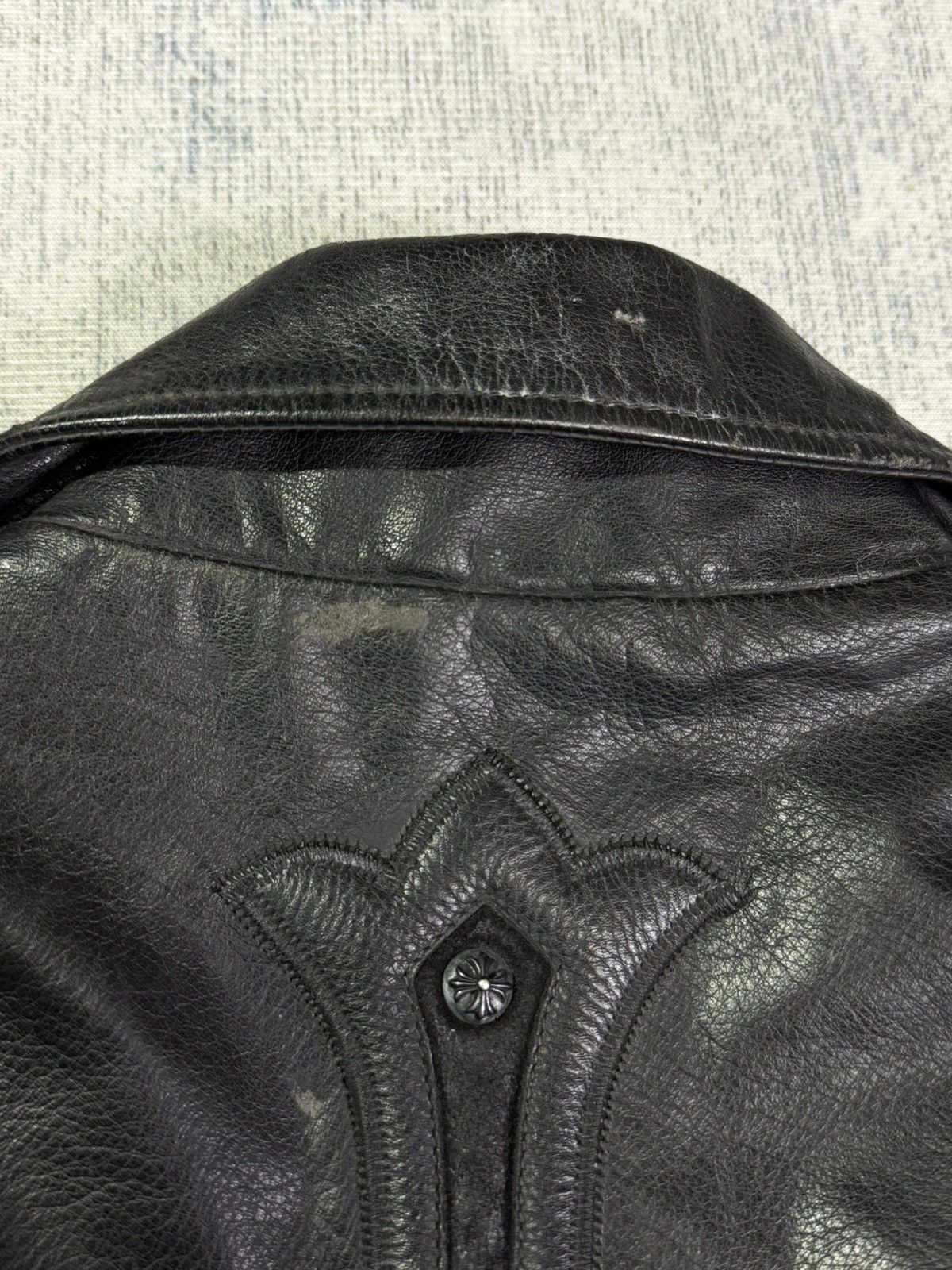 Chrome Hearts Chrome Hearts - Big Cross Belted Leather Biker Jacket Size US S / EU 44-46 / 1 - 20 Thumbnail