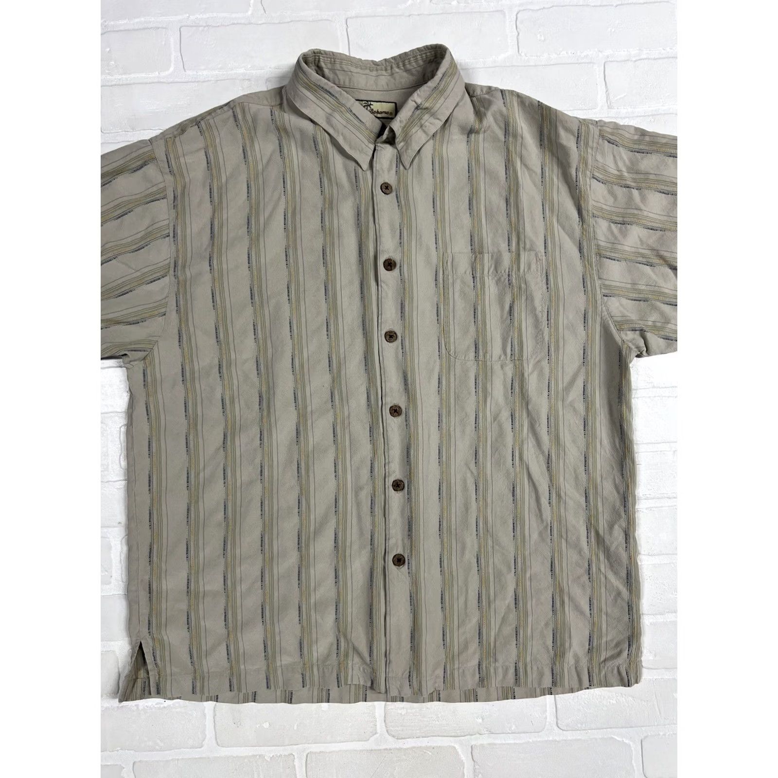 Tommy Bahama VINTAGE? No — Tommy Bahama Silk Shirt Striped Button-Up Size US XL / EU 56 / 4 - 2 Thumbnail