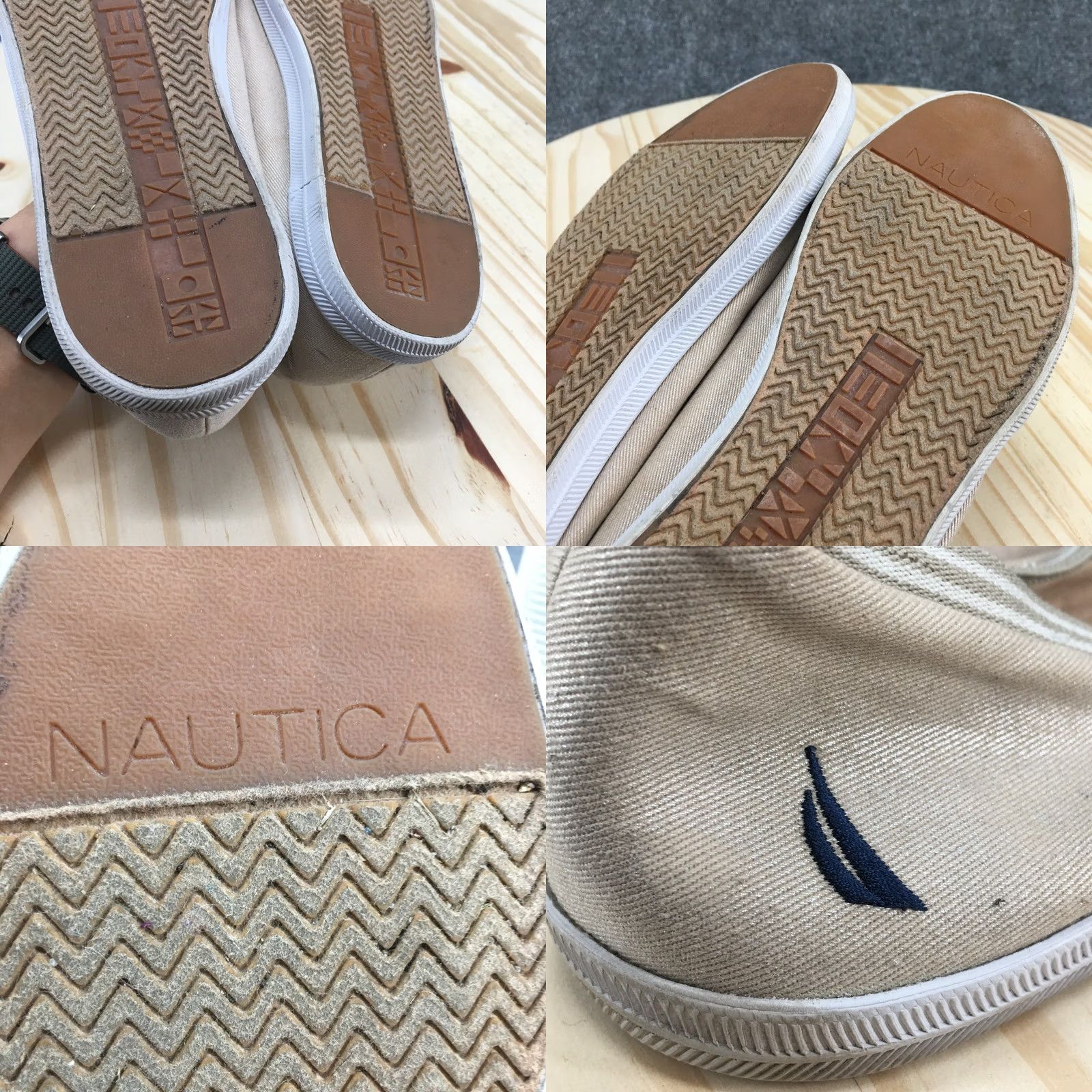 Nautica Nautica Womens Weatherley Slip On Loafers Beige Comfort Low Top Shoes 9 Casual Flat Knit Fabric Rubber Size M / US 6-8 / IT 42-44 - 8 Thumbnail
