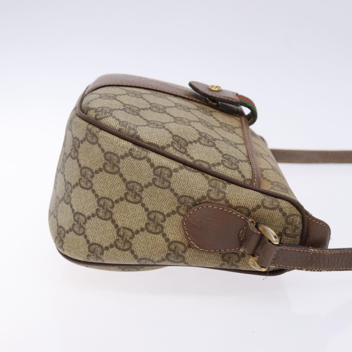 Gucci GUCCI GG Supreme Web Sherry Line Shoulder Bag Pvc Beige 001 Size ONE SIZE - 4 Thumbnail