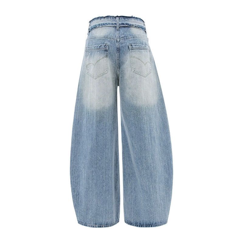 Jean Men's gradient washed distressed whisker scimitar jeans Size US 32 / EU 48 - 2 Thumbnail