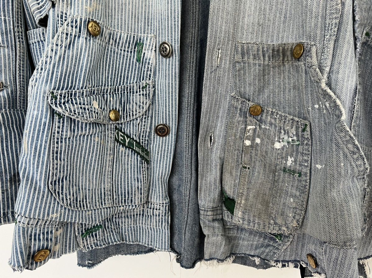 Greg Lauren Greg Lauren Denim Engineer Herringbone Shawl Boxy Jacket Size US S / EU 44-46 / 1 - 8 Thumbnail