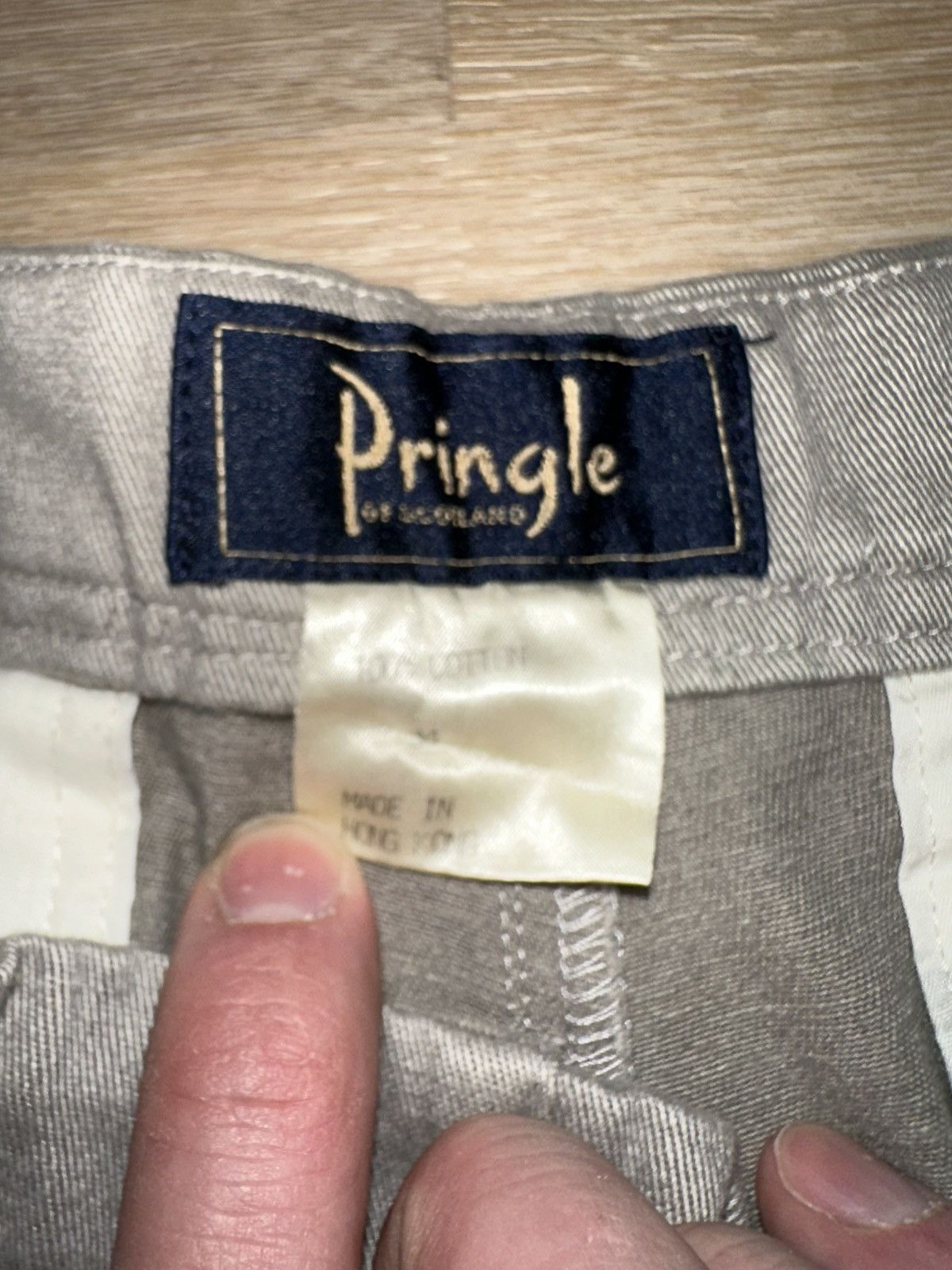 Vintage Pringle Of Scotland Grey Trouser Pants Size 34