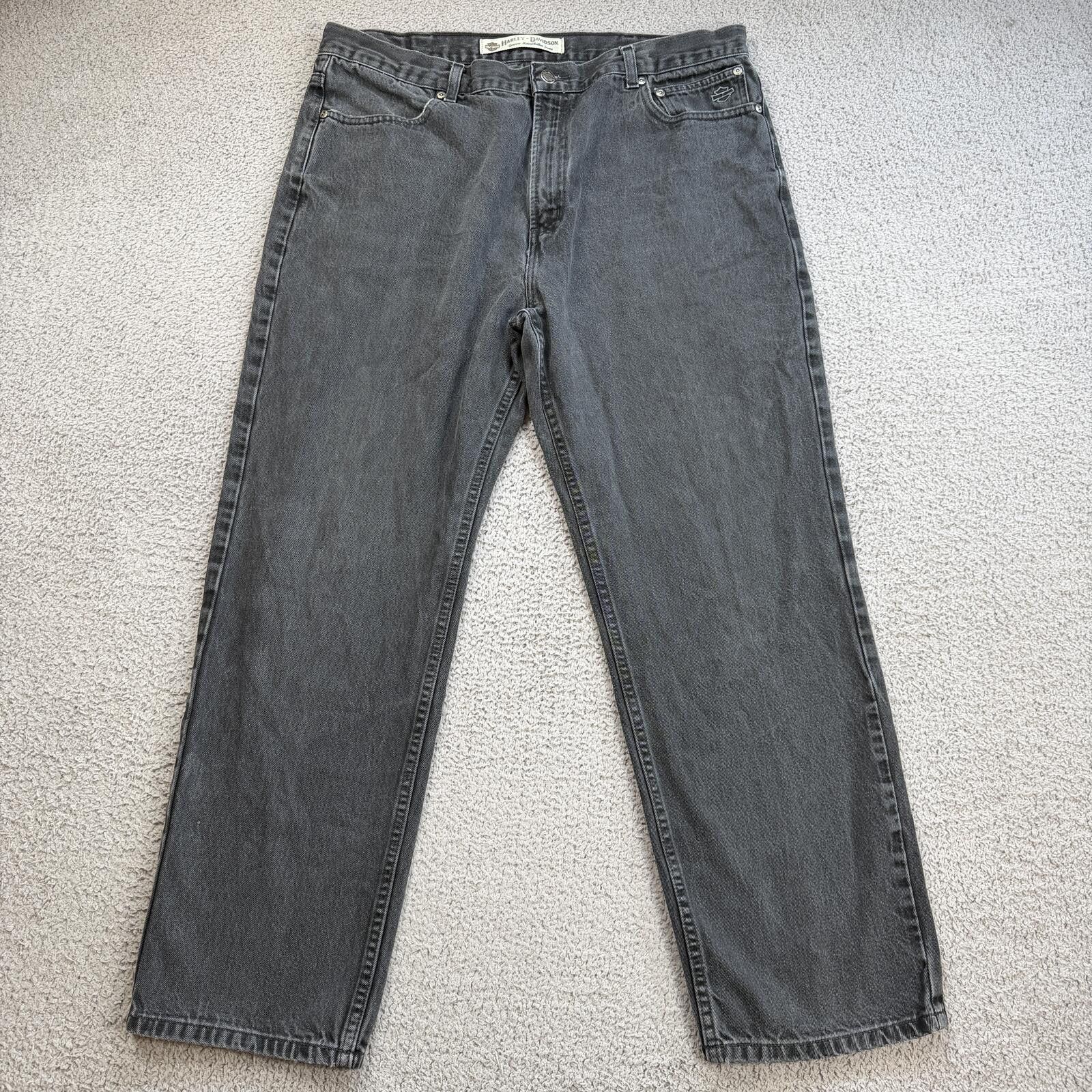 Harley Davidson Vintage Harley Davidson Black Denim Jeans Relaxed Y2K 36x30 Size US 36 / EU 52 - 1 Thumbnail