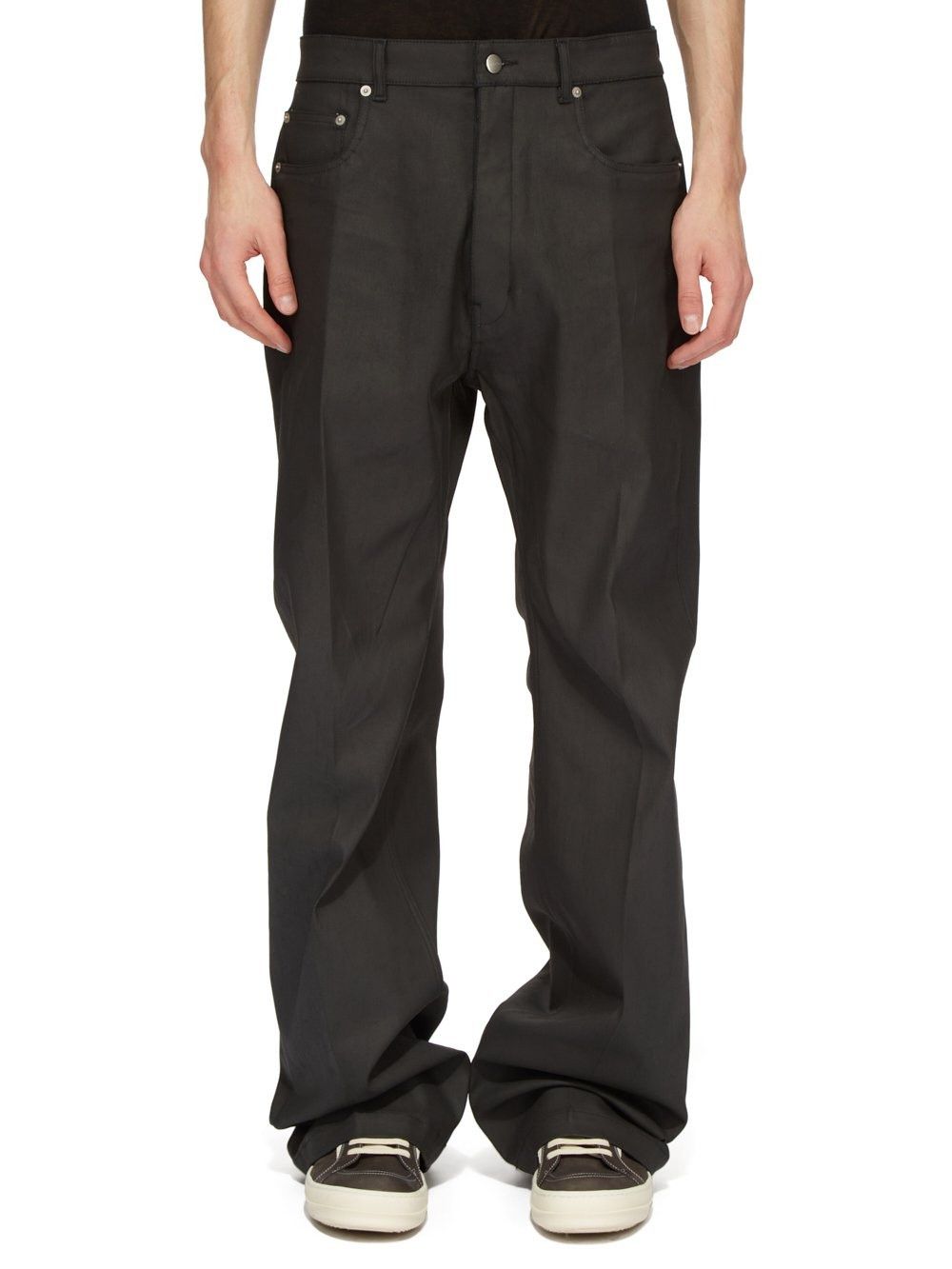 Rick Owens *NEW* GETH BLACK CHALK WIDE LEG JEANS FW24 29 Size US 29 - 1 Thumbnail