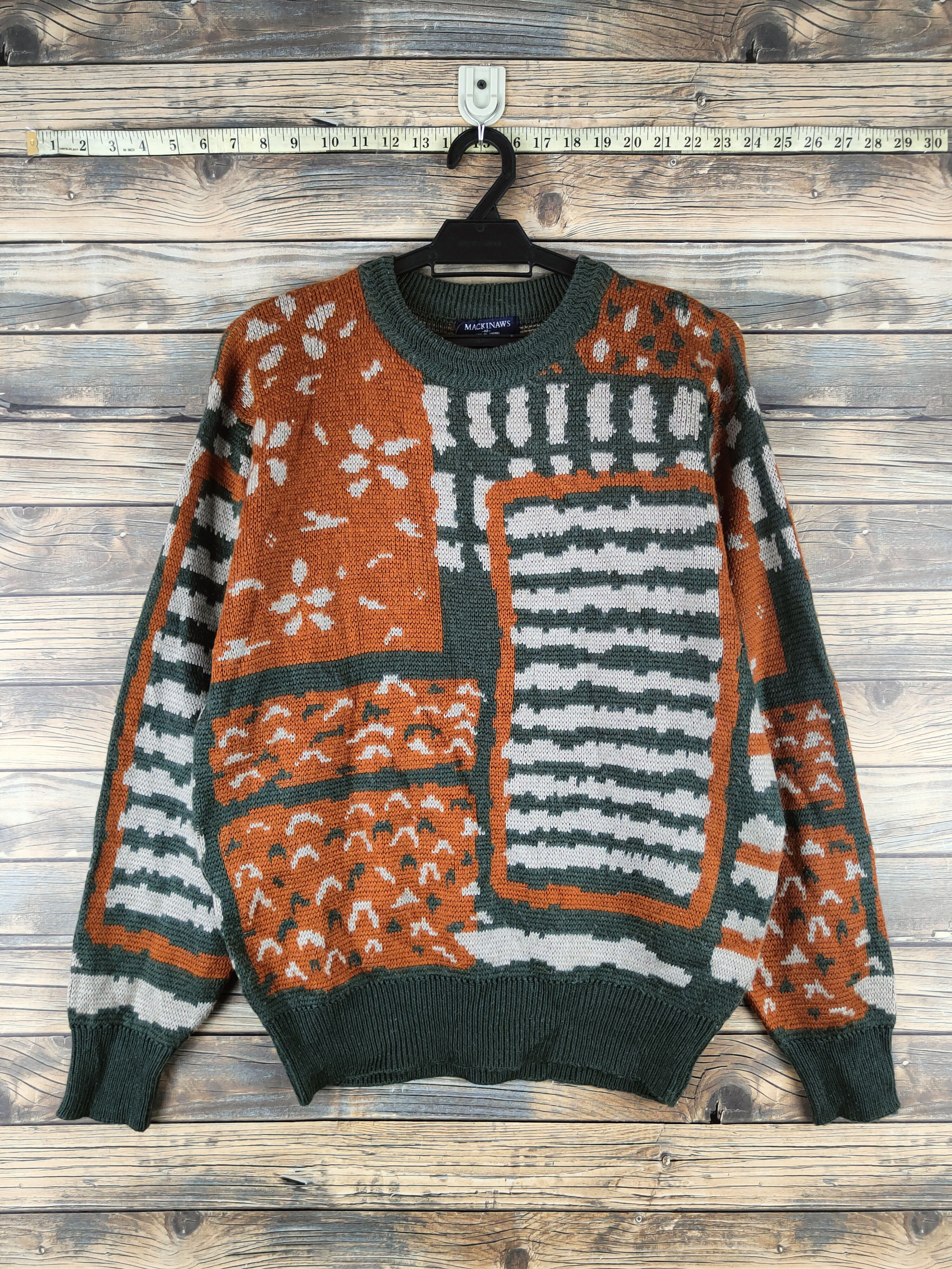 Japanese Brand DL Mackinaws Olive Brown Knitwear Sweatshirts #46-388 Size US M / EU 48-50 / 2 - 1 Thumbnail