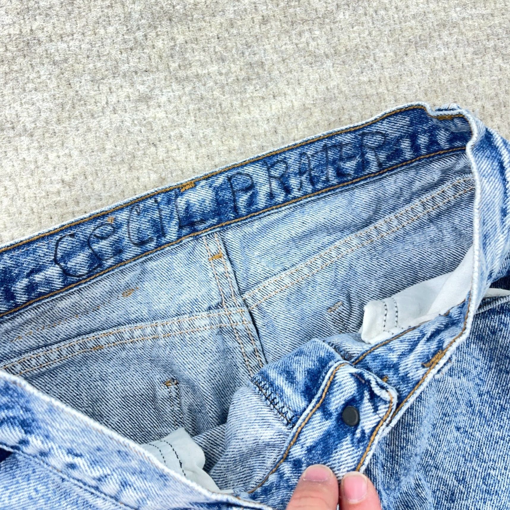 Wrangler VINTAGE Wrangler Jeans 28x30 Straight Leg Acid Wash Comfort Mens 80s Grunge Size US 28 / EU 44 - 7 Thumbnail