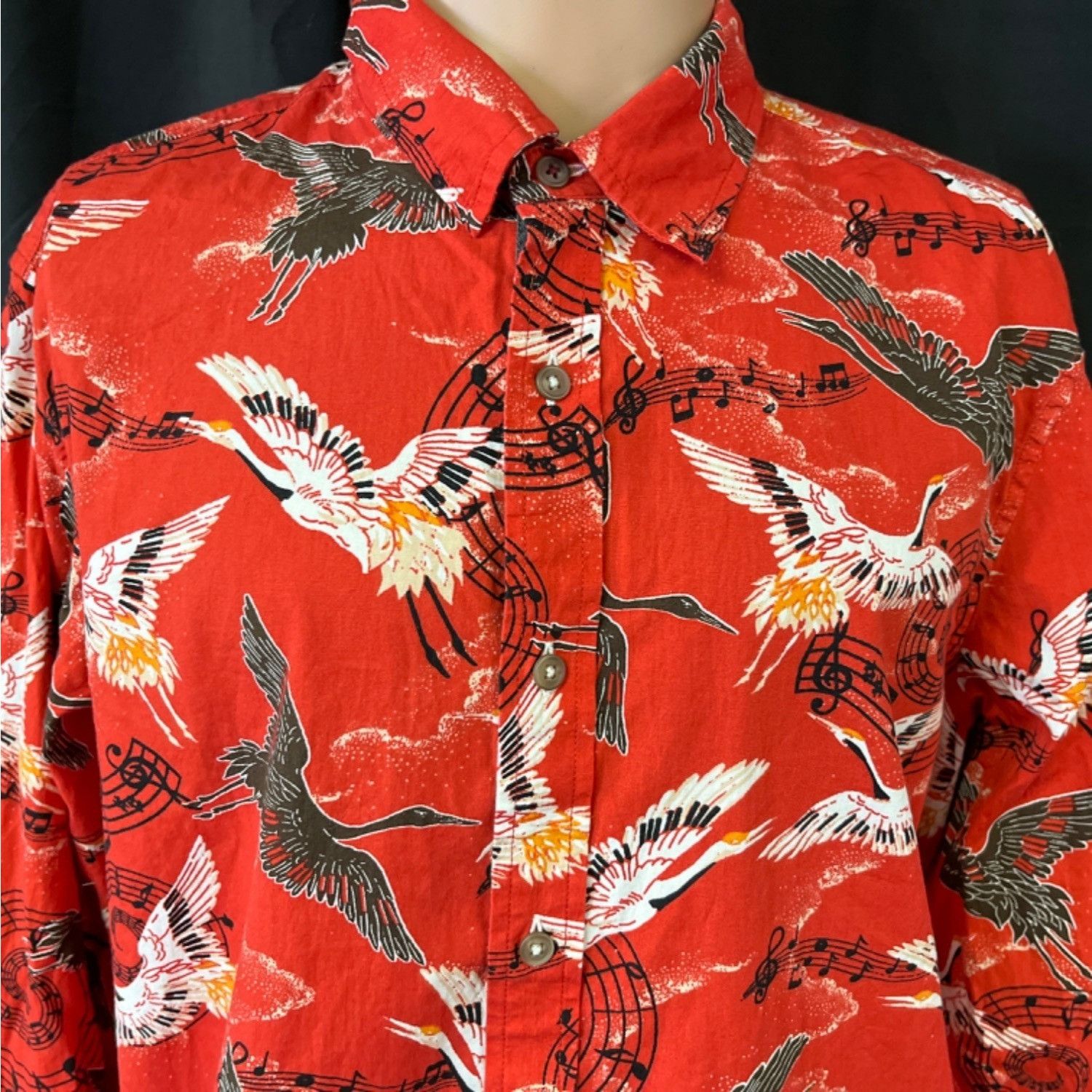 Joe Browns Joe Browns Men's Red Birds & Musical Notes Shirt/Button Up 3 Size US M / EU 48-50 / 2 - 3 Thumbnail