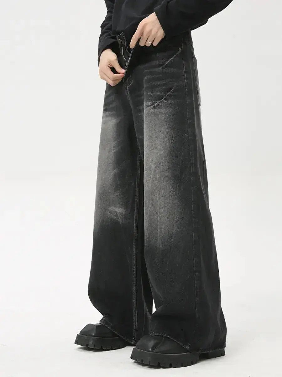 Japanese Brand Retro cat whisker high street jeans Size US 32 / EU 48 - 2 Thumbnail