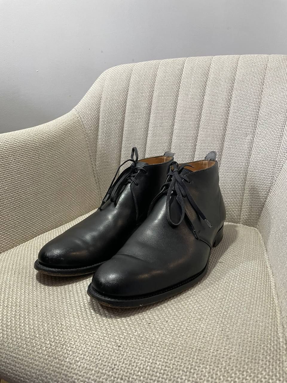 Grenson Grenson Chukka Boots Black Leather Shoes Men's Size US 9.5 / EU 42-43 - 1 Thumbnail