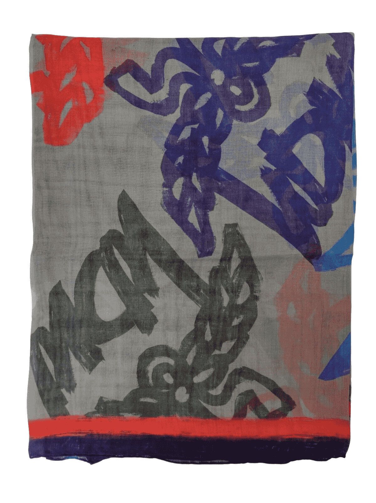 MCM Women's Multicolor Gray Dawn Silk/Modal Jacquard Logo Edge Size ONE SIZE - 1 Thumbnail