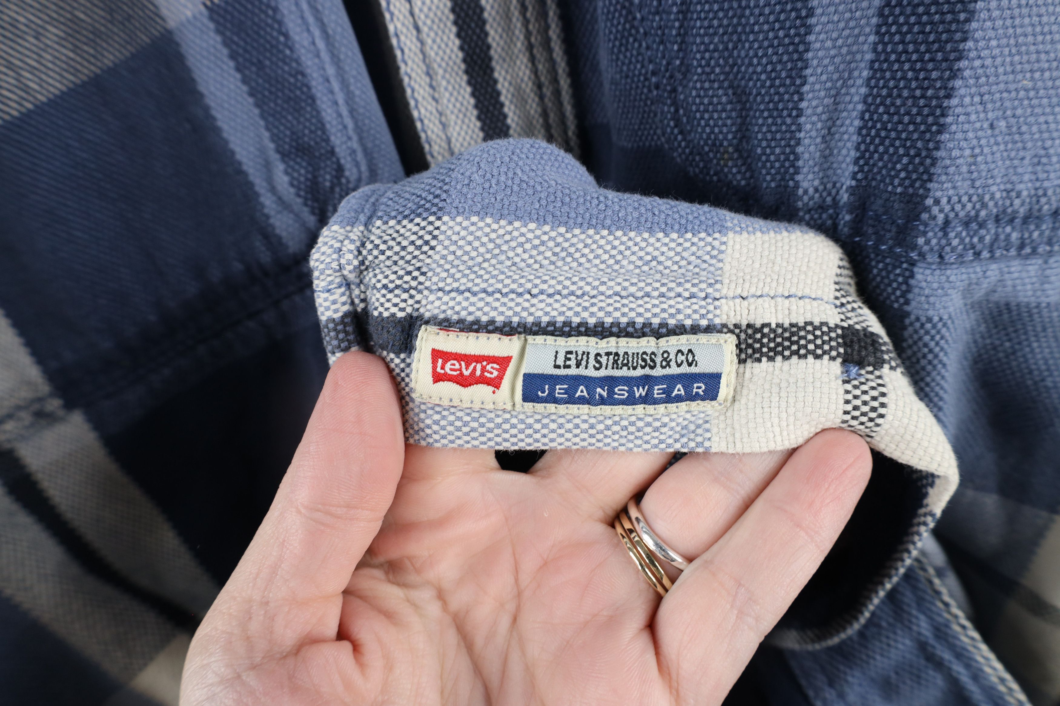 Levi's × Vintage Vintage 90s Levis Baggy Fit Heavyweight Flannel Button Shirt Size US L / EU 52-54 / 3 - 7 Thumbnail