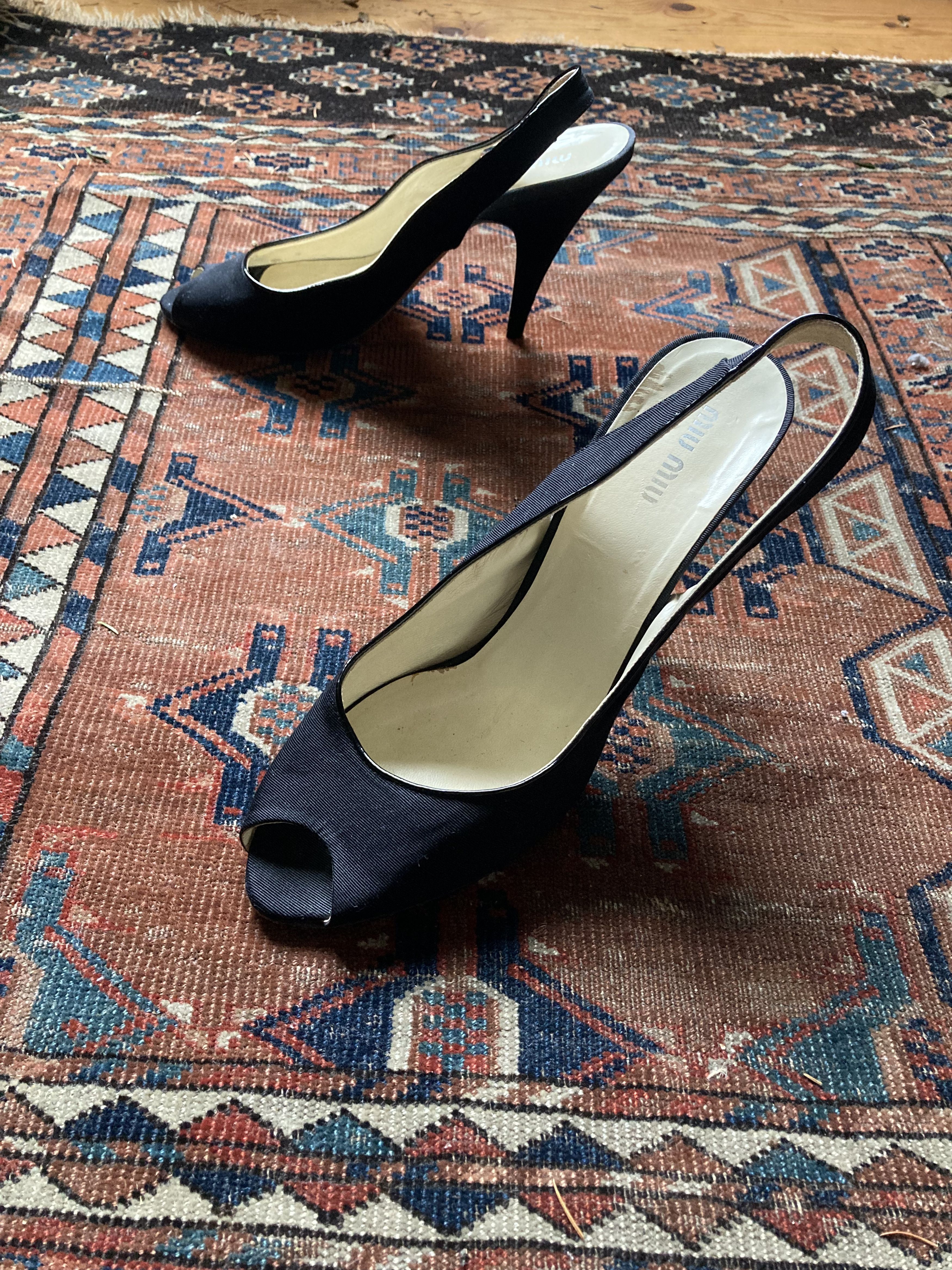 Miu Miu Miu Miu black sling back heels Size US 8 / IT 38 - 7 Thumbnail