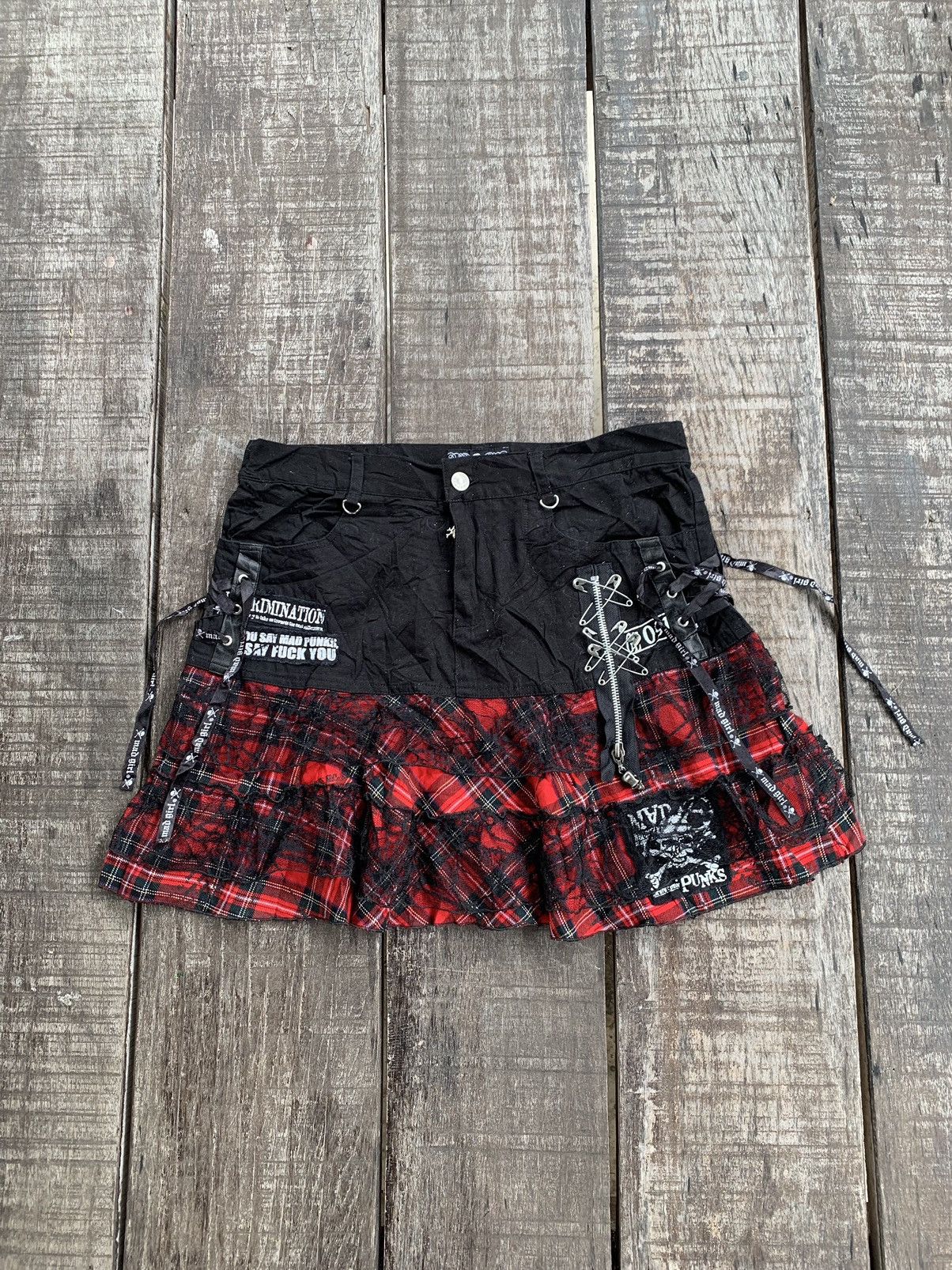 Japanese Brand Mad punk mini skirt nice design Size 31" - 1 Thumbnail