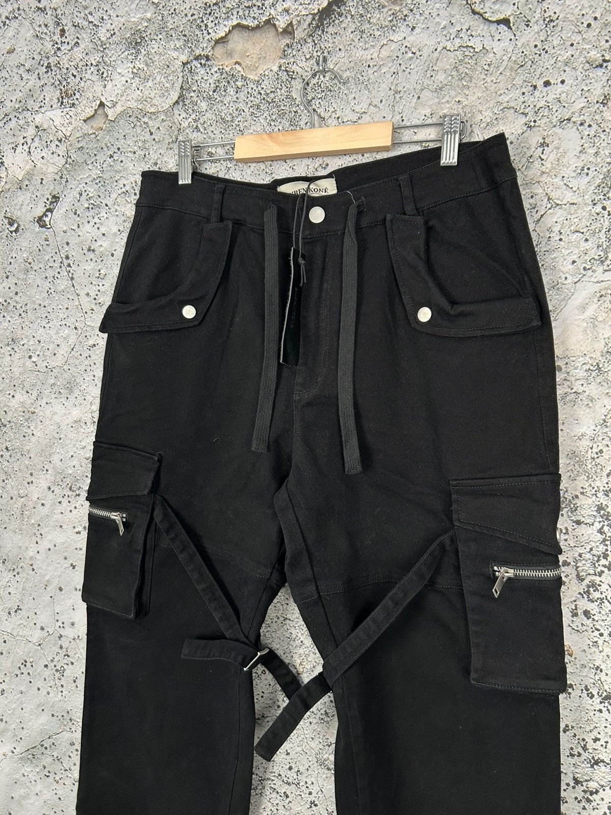 Ruben Kone Ruben Kone Avant Garde Black Cargo Pants Alternative Grunge Size US 36 / EU 52 - 3 Thumbnail