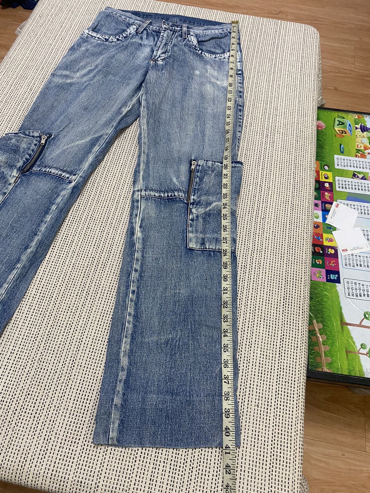 Japanese Brand × Vintage Mens Wide Leg Cargo Jean Stylish Baggy Pants for High Street Size US 30 / EU 46 - 11 Thumbnail
