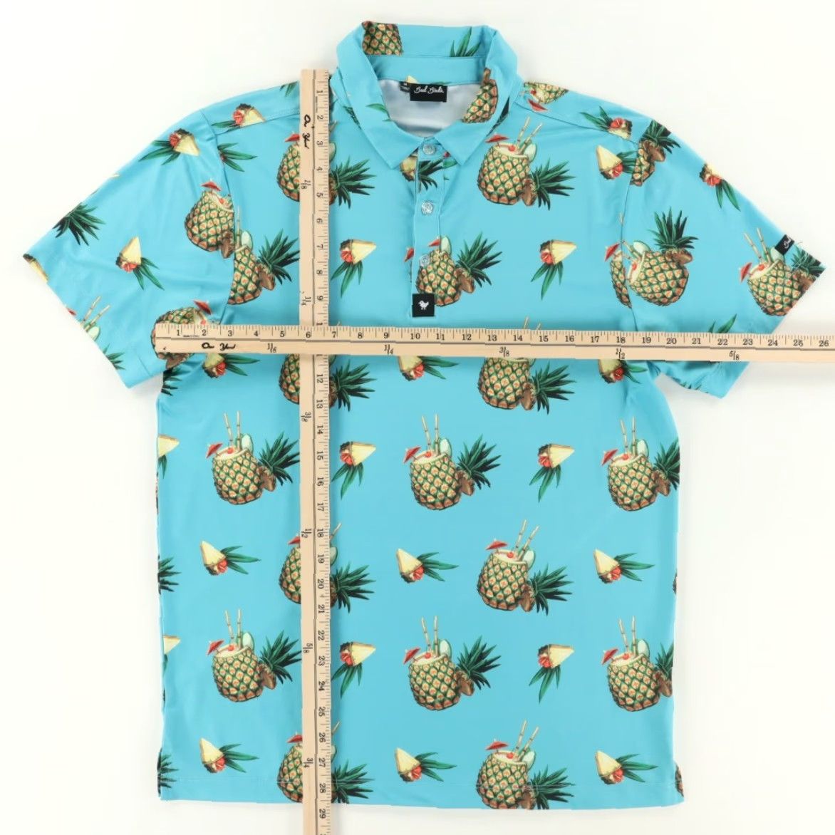 Vintage Bad Birdie Pineapple Golf Polo Shirt Blue Men's M Size US M / EU 48-50 / 2 - 3 Thumbnail