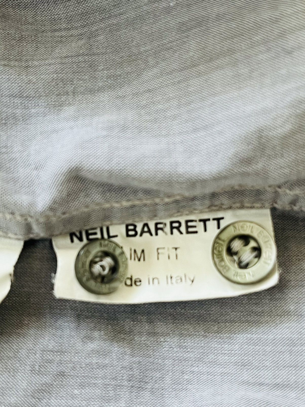 Neil Barrett Grey Shirt Size US M / EU 48-50 / 2 - 7 Thumbnail