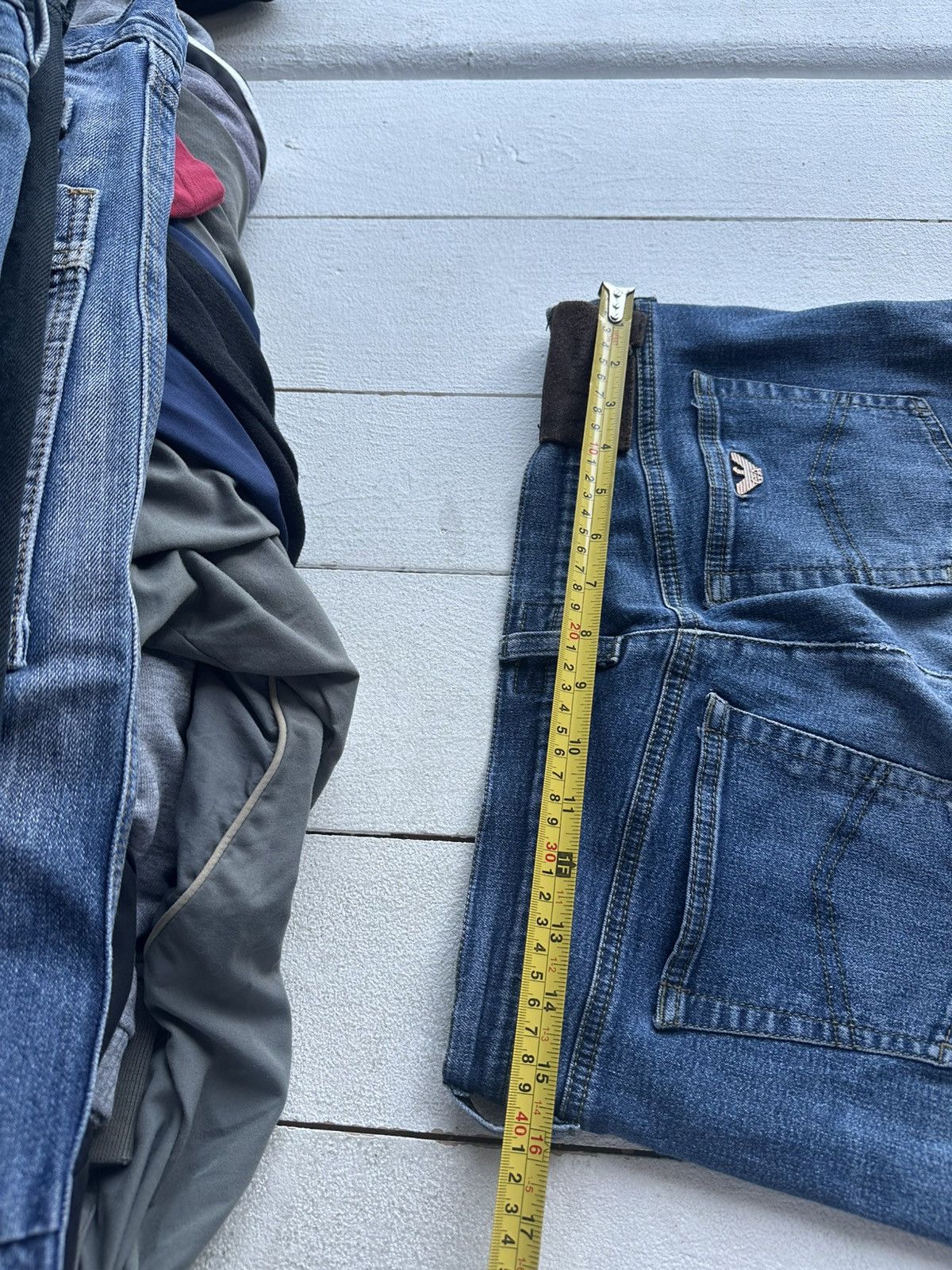 Giorgio Armani 🚨90s Armani Jeans Denim Blue Baggy Mens Pants 30US Size 30" / US 8 / IT 44 - 13 Thumbnail