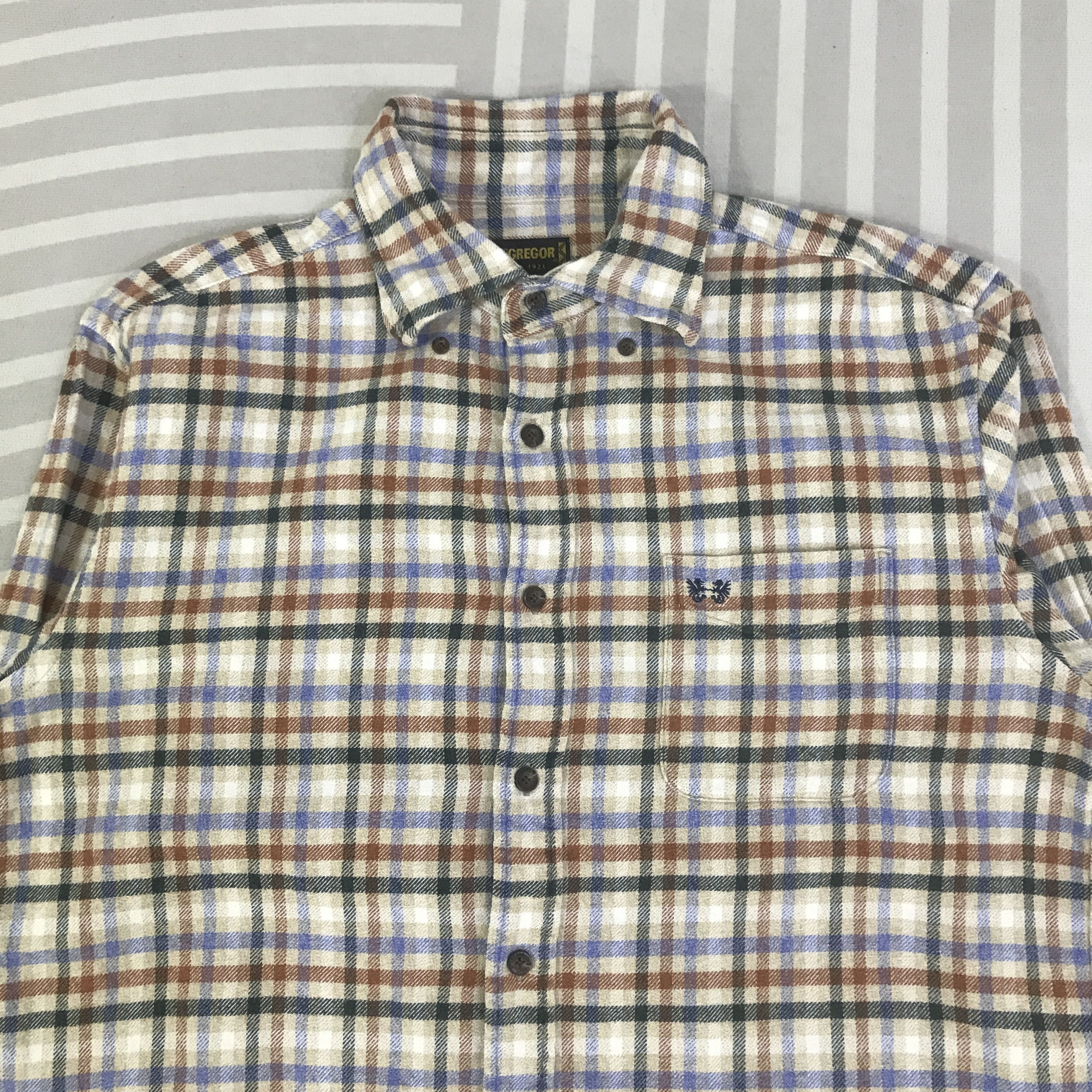 McGregor Vintage McGregor Tartan design Button Up Shirts K117B17 Size US L / EU 52-54 / 3 - 2 Thumbnail
