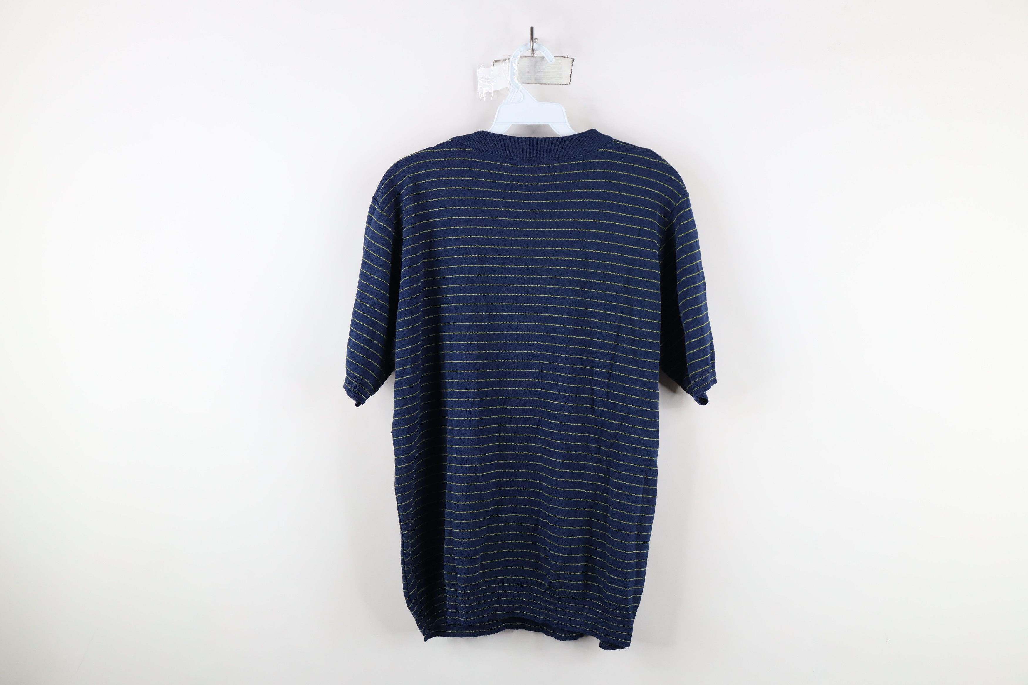 Vintage Vintage 50s 60s Streetwear Knit Striped T-Shirt Blue USA Size US M / EU 48-50 / 2 - 10 Thumbnail