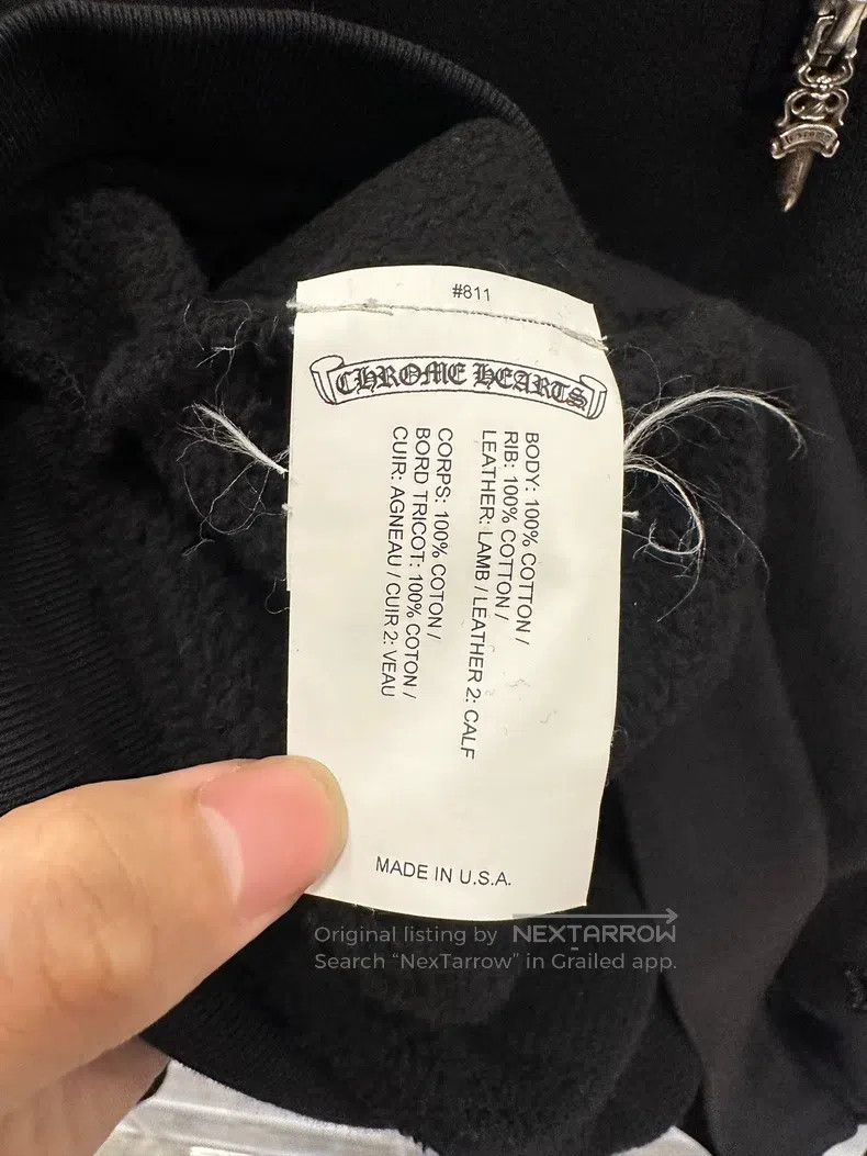 Chrome Hearts CHROME HEARTS Size S Cross-skin black half zipper sweater Size US S / EU 44-46 / 1 - 5 Thumbnail