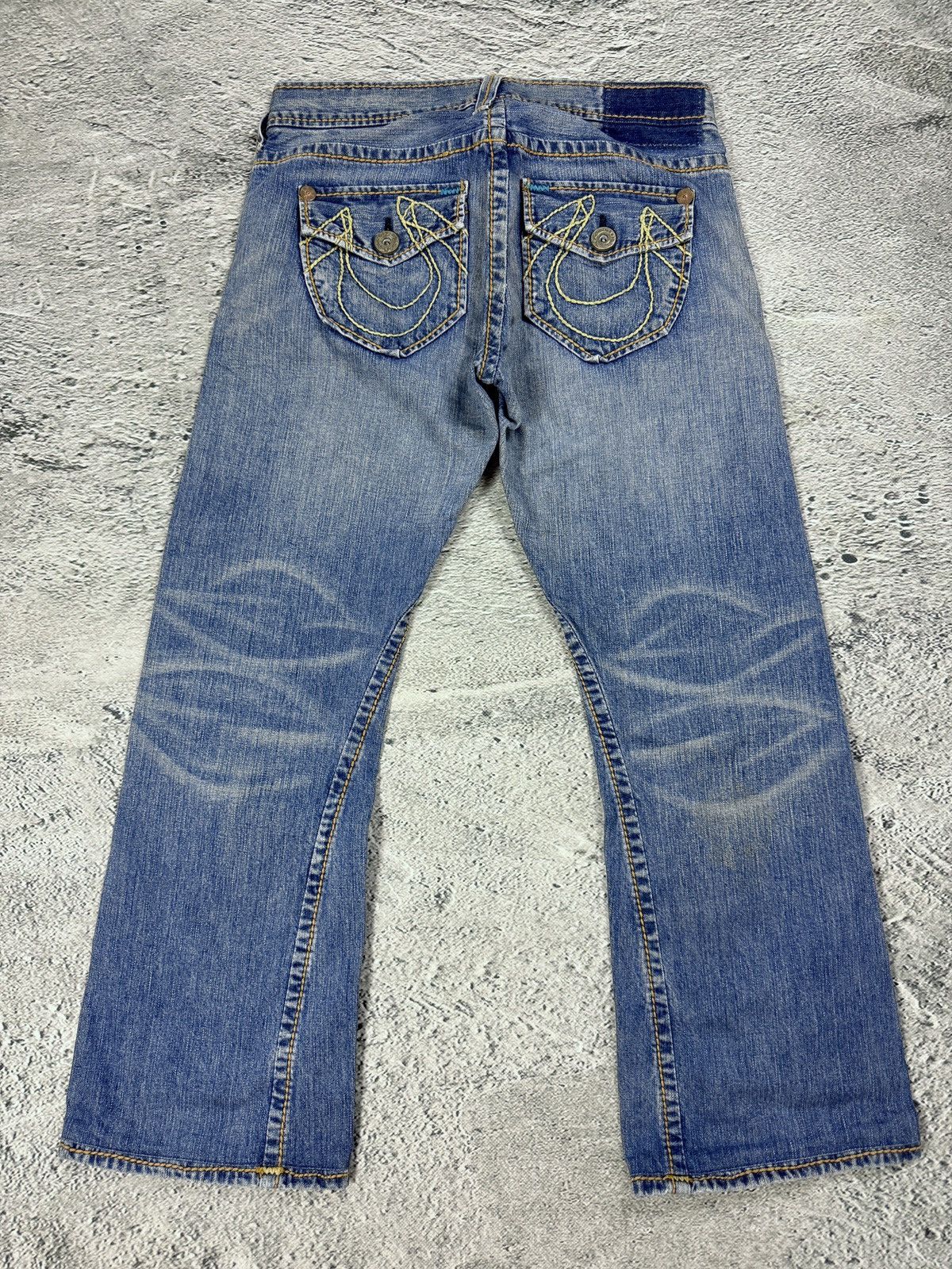 True Religion True Religion jeans vintage flared blue thick stitch Size US 31 - 1 Thumbnail