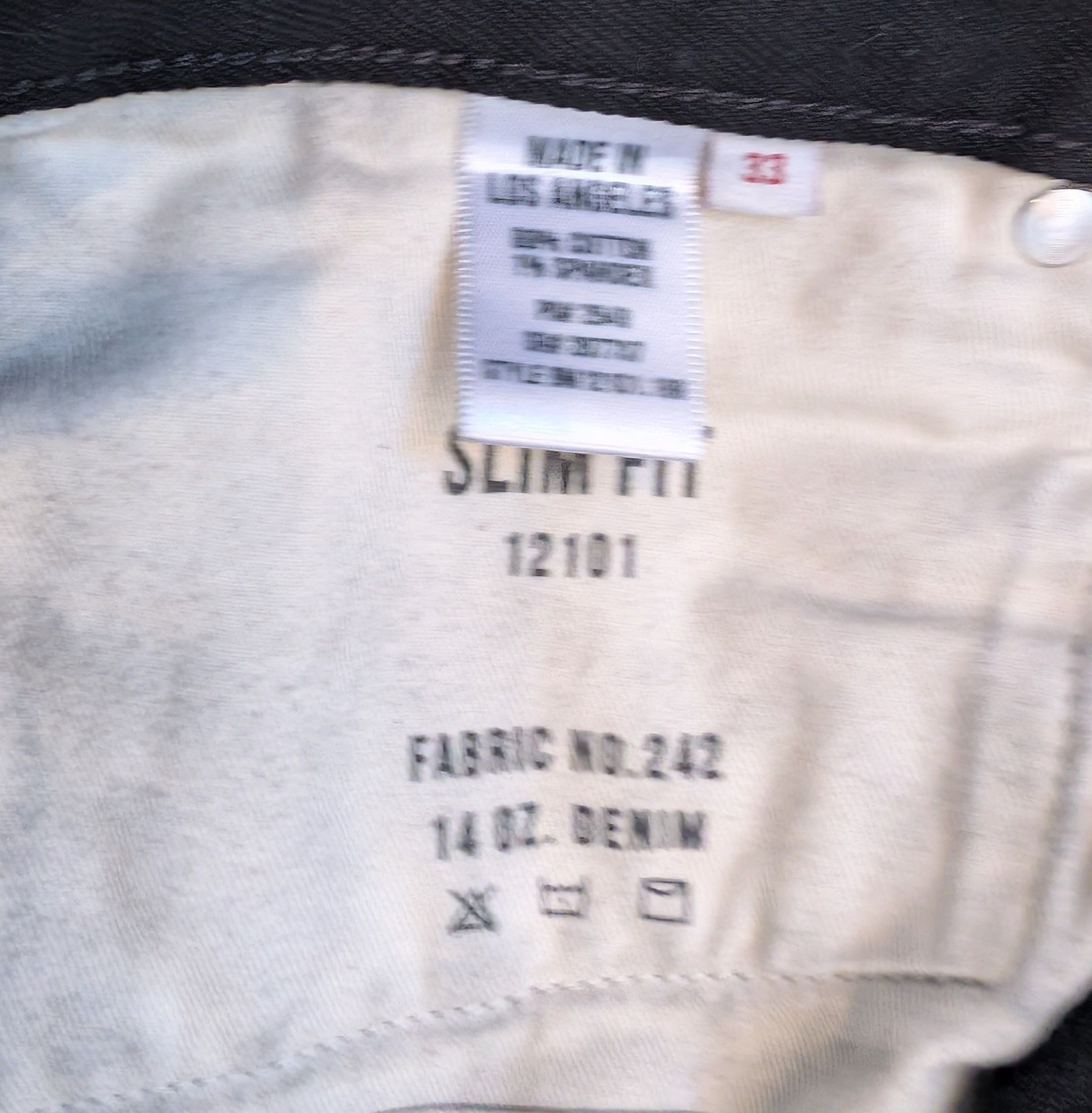 Buck Mason Buck Mason Slim Fit 14 oz. Black Denim Jeans Made in USA Size US 33 - 4 Thumbnail