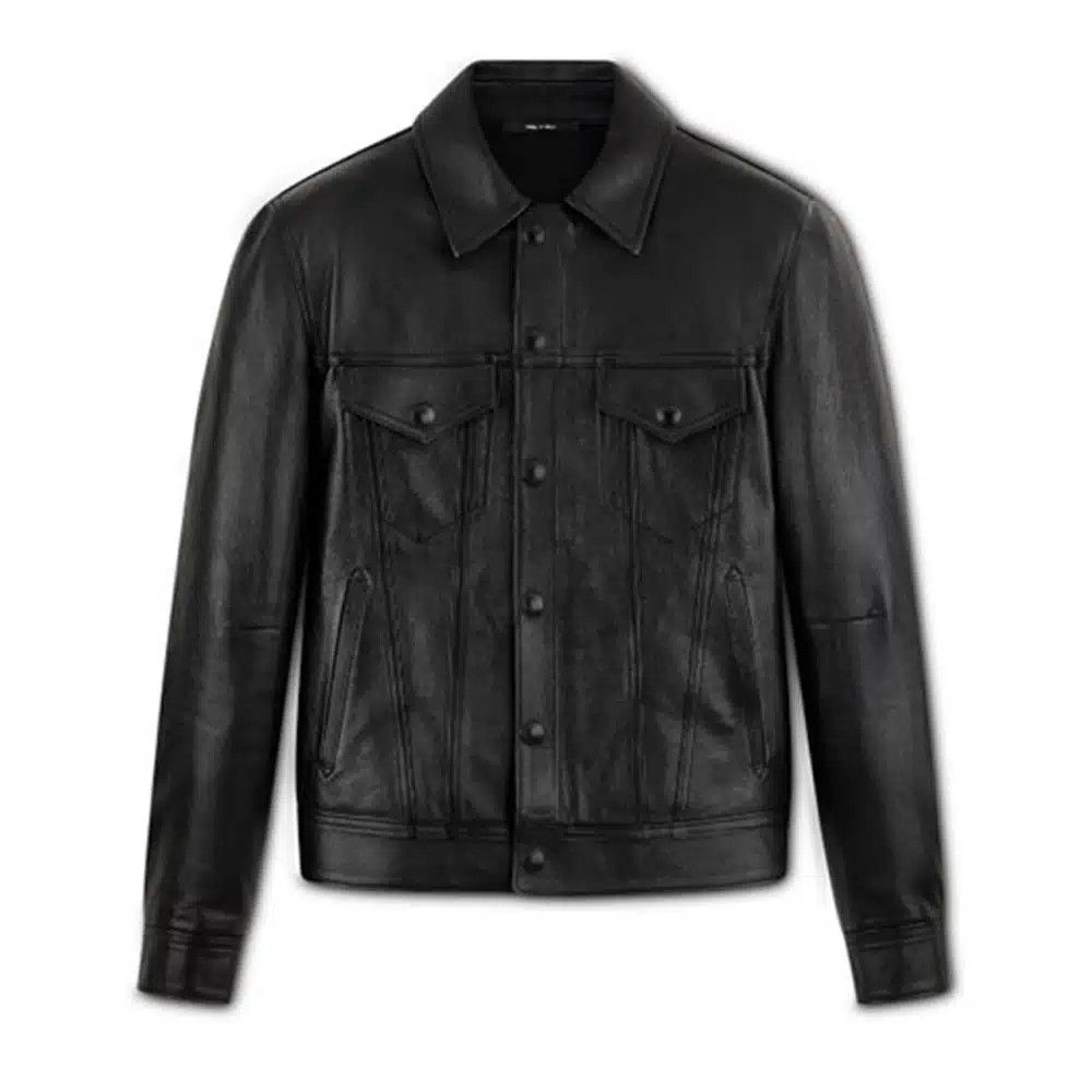 Tom Ford o1loc1c1024 TFL954 Leather Wear Jacket in Black Size US M / EU 48-50 / 2 - 1 Preview