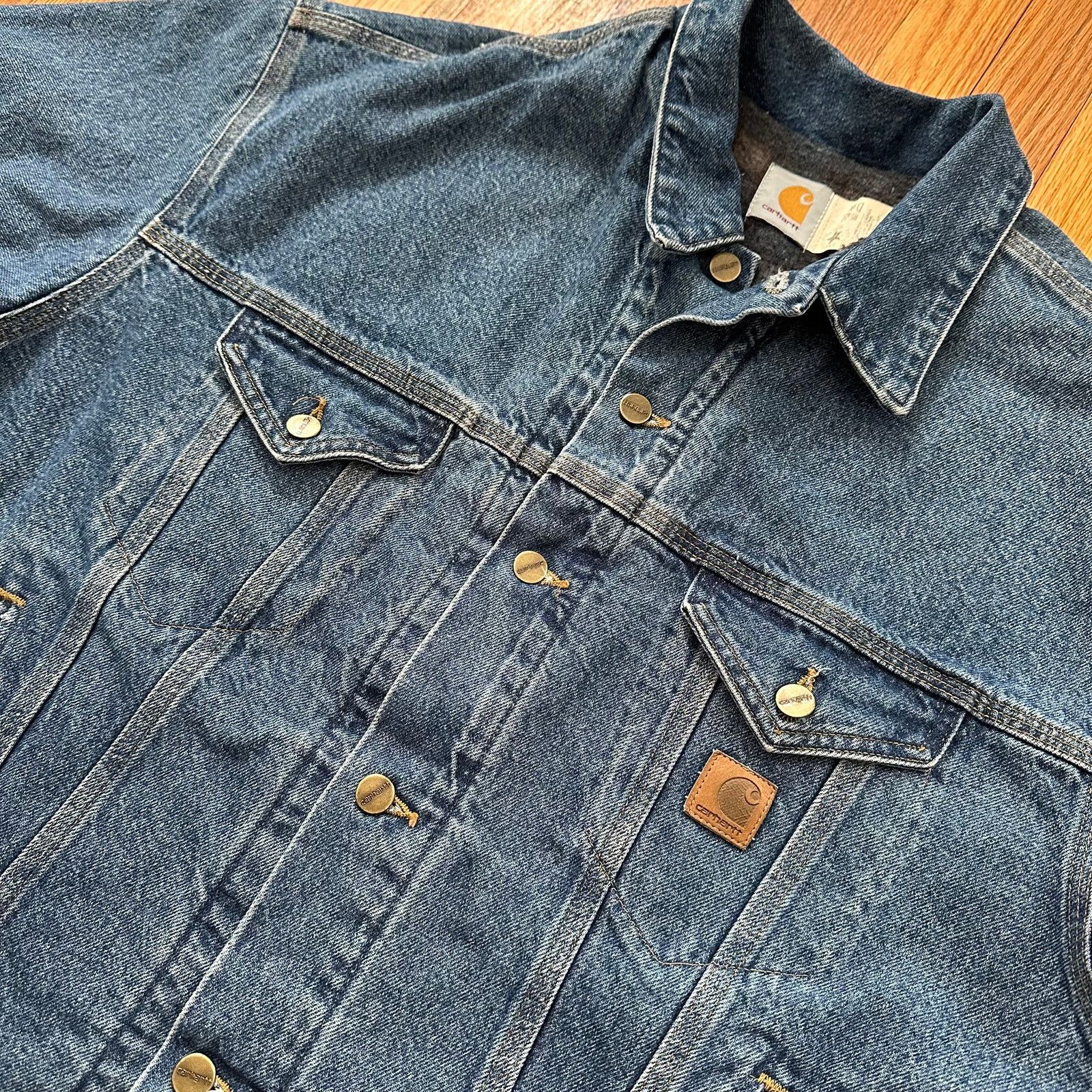 Carhartt Vintage 1997 Carhartt JB0998 Denim Jacket Blanket Lined XL Size US XL / EU 56 / 4 - 10 Thumbnail