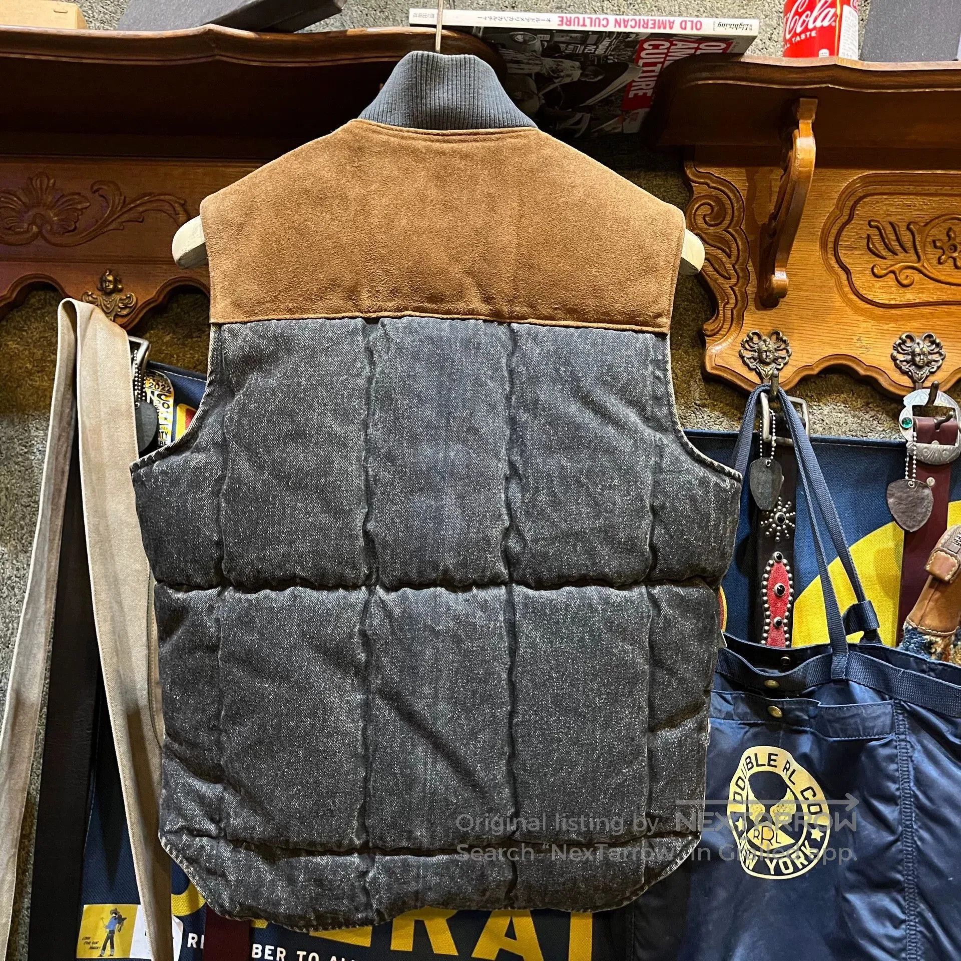 RRL Ralph Lauren rrl denim and suede sleeveless vest. Size US M / EU 48-50 / 2 - 2 Thumbnail