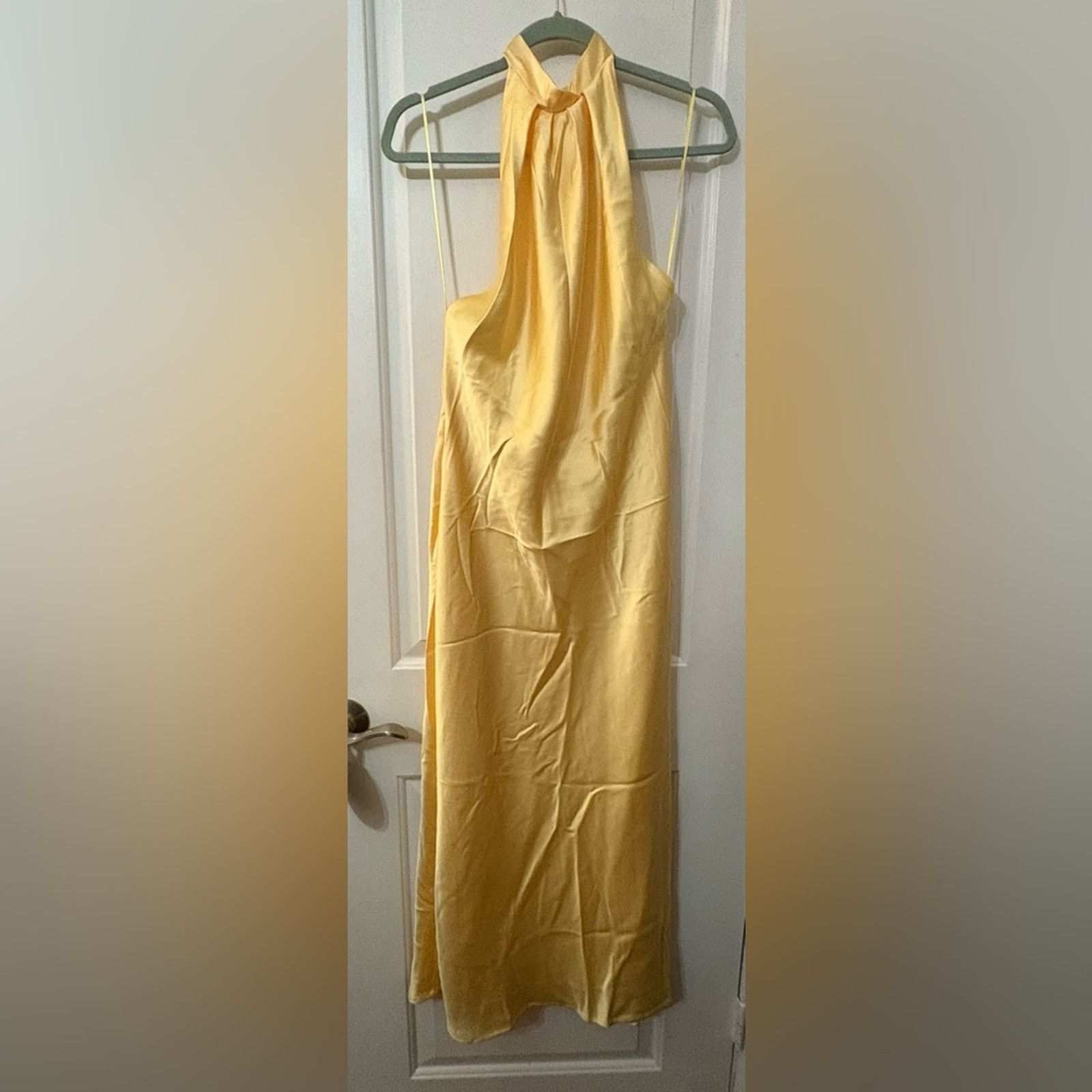 Zara Nwt- zara- satin halter midi dress- L Size L / US 10 / IT 46 - 5 Thumbnail