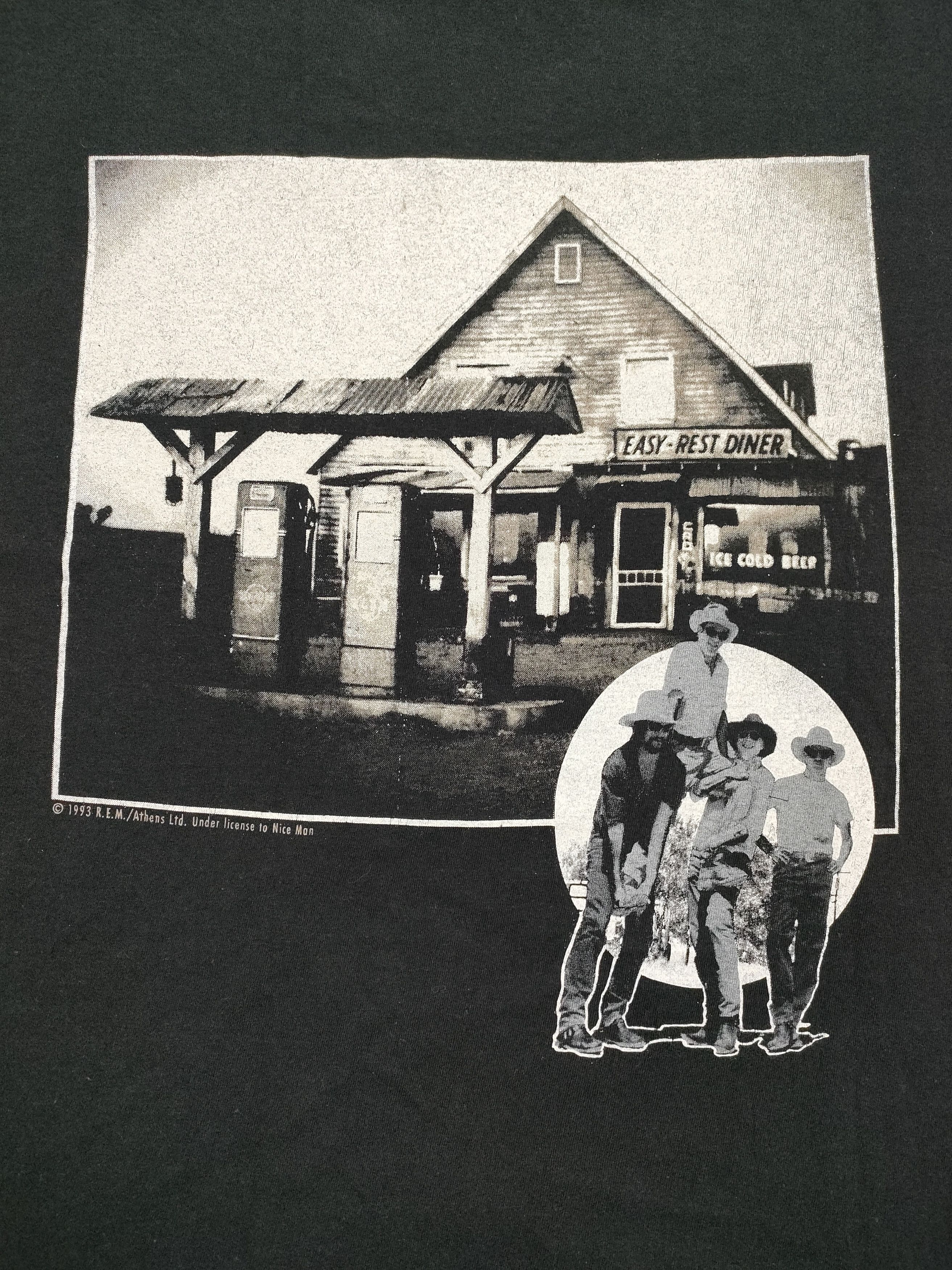 Band Tees Vintage 1993 R.E.M. MAN OF THE MOON Vintage T-Shirt Size US L / EU 52-54 / 3 - 3 Thumbnail