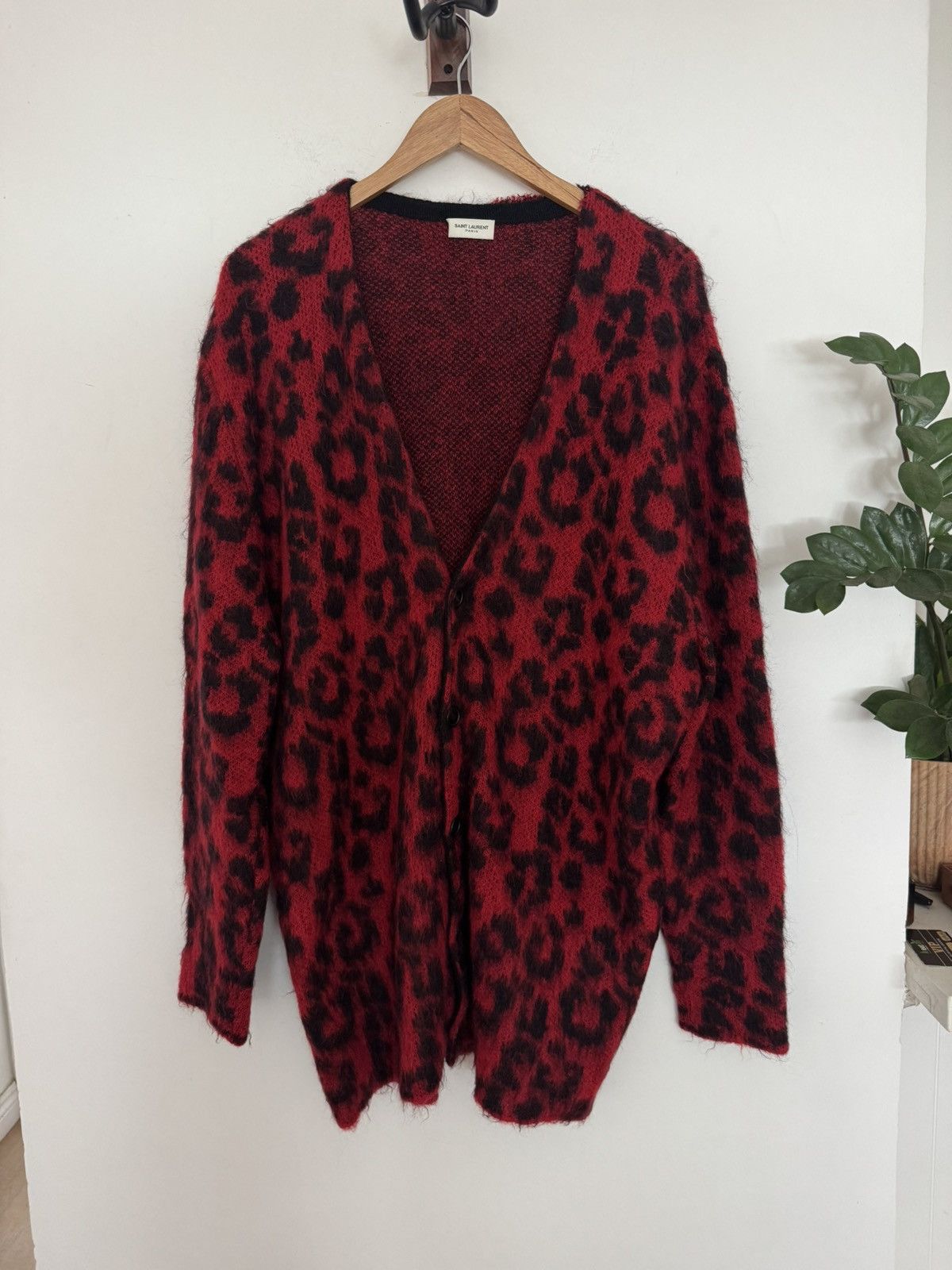 Saint Laurent Paris Hedi FW13 Red Babycat Cardigan Size US S / EU 44-46 / 1 - 1 Thumbnail