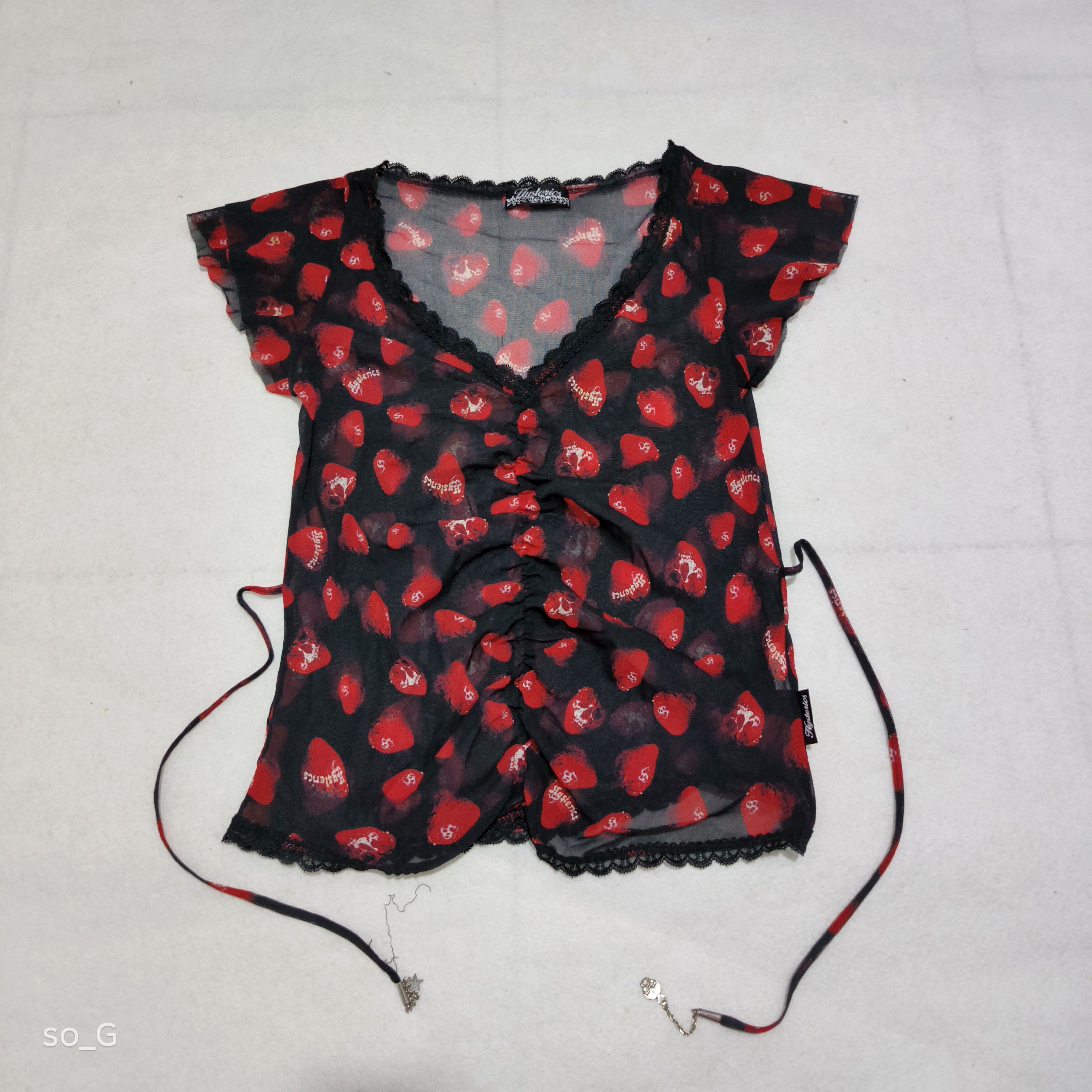 Hysteric Glamour Hysteric Glamour Skull Berry Mesh Semi Transparent Top Size ONE SIZE - 1 Thumbnail