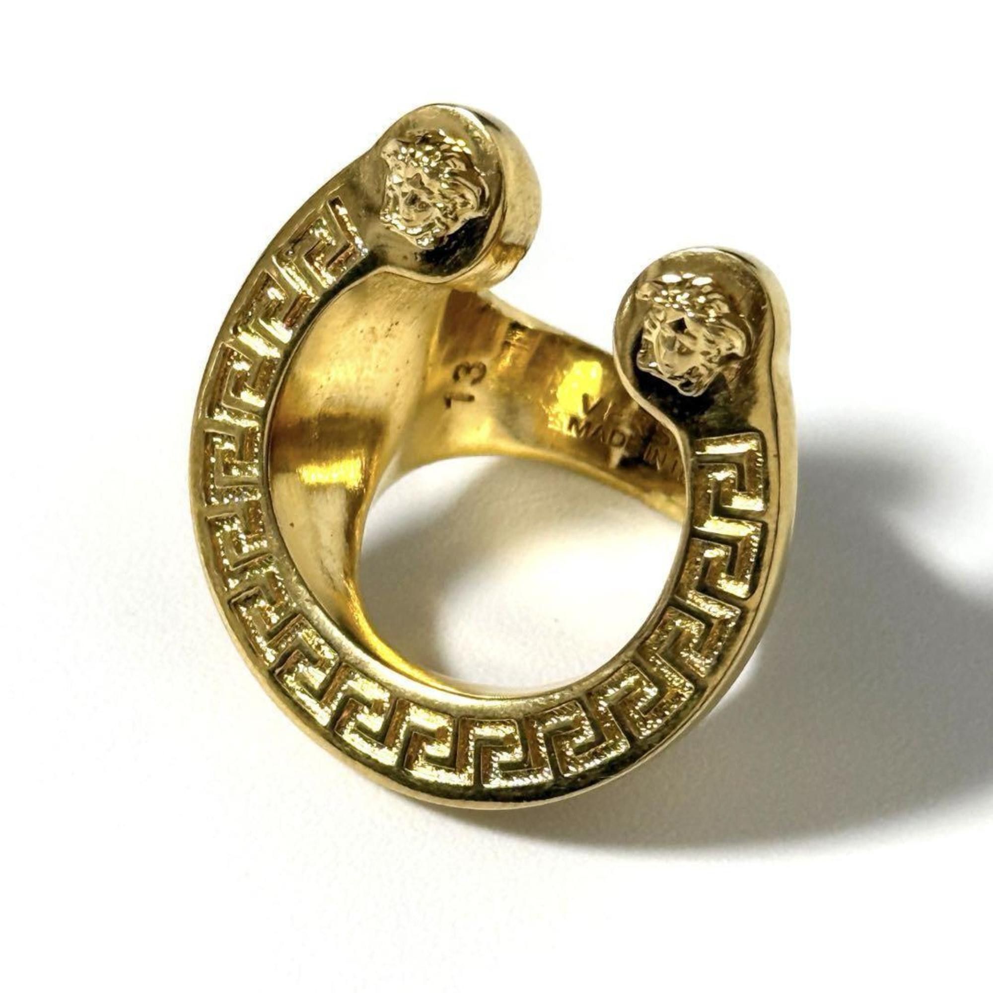 Versace Versace Men's Women's Medusa Horseshoe Ring Size ONE SIZE - 1 Thumbnail