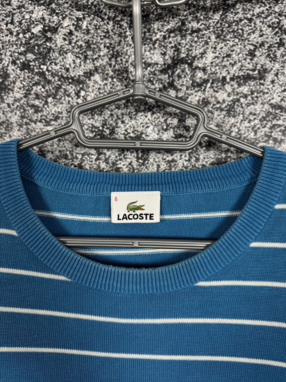 Lacoste Lacoste Vintage Crewneck Sweater Striped Pullover Size 6 Size US XL / EU 56 / 4 - 8 Thumbnail