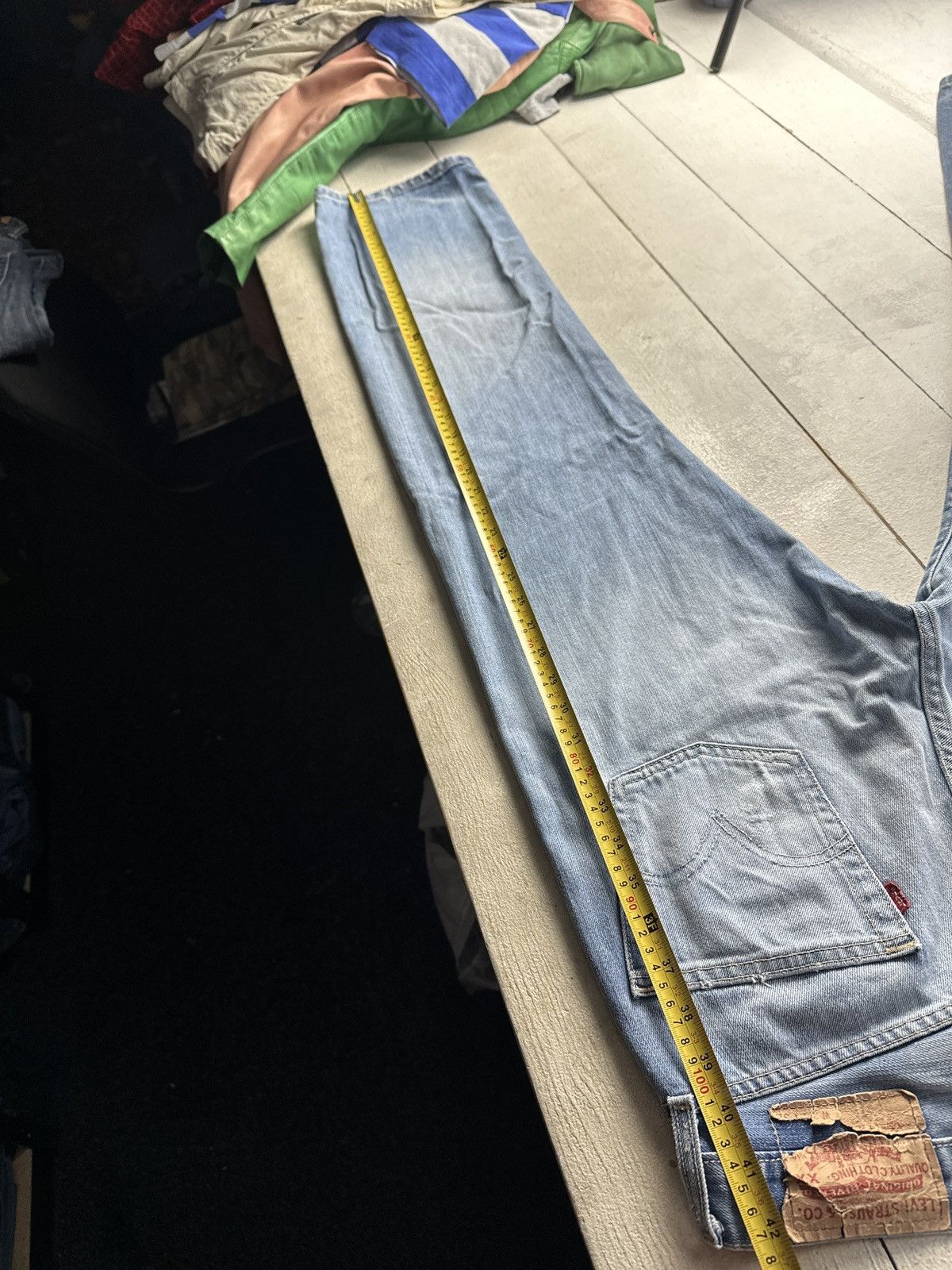 Levi's 🚨Vintage 90s Levis Jeans 00505 Rare Light Wash Denim 505 Size US 30 / EU 46 - 17 Thumbnail