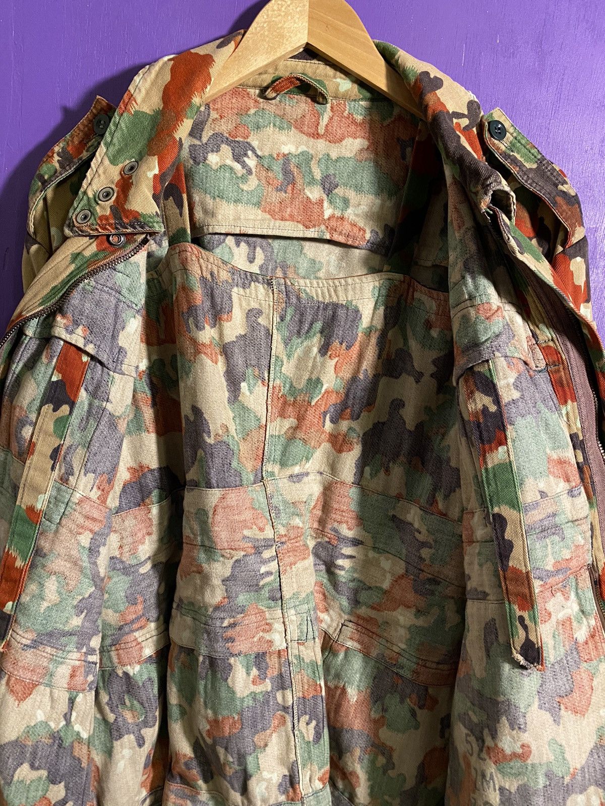 Vintage Vintage Swiss army Camo cargo snipers jacket Size US XL / EU 56 / 4 - 4 Thumbnail