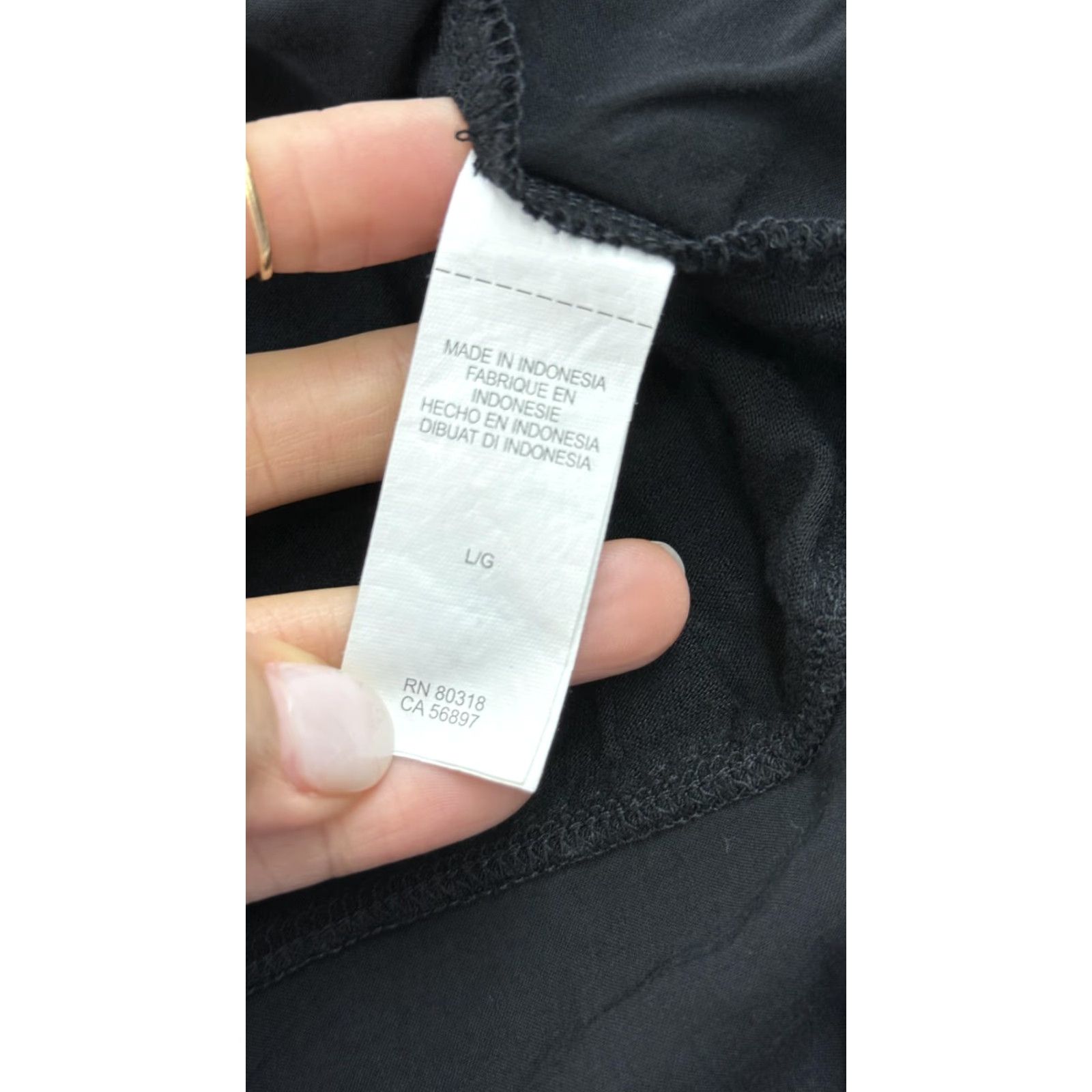 Lucky Brand Lucky Brand Shirt Women's Large Black Button-Front Long Sleeve Two Pocket Tunic Size L / US 10 / IT 46 - 4 Thumbnail