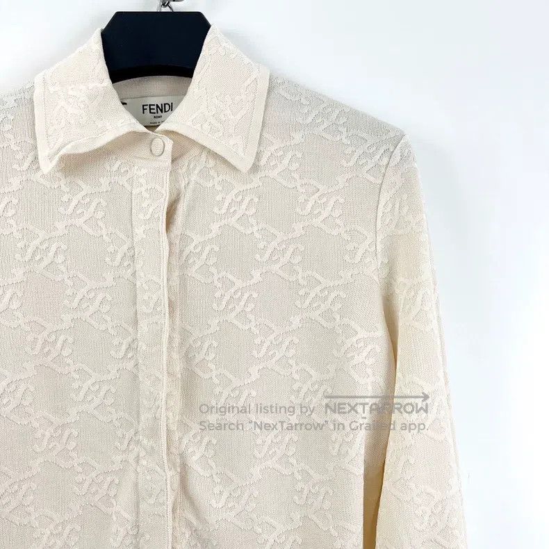 Fendi Fendi Off-white printed knitted cardigan Size XXS / US 00 / IT 34 - 6 Thumbnail