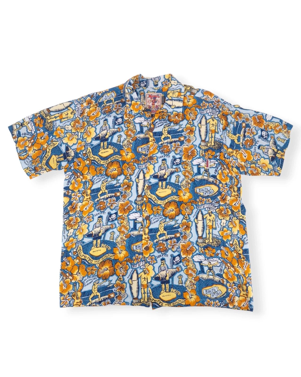 Mambo 90s Mambo Loud Shirt Gerry Wedd "Muraroa Atoll Mon Amour" Size US M / EU 48-50 / 2 - 1 Thumbnail