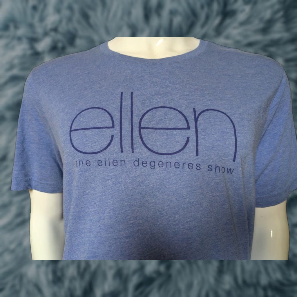Vintage The Ellen DeGeneres Show T Shirt XL Graphic Tee Canvas 25% Cotton Blue Unisex Adults Short Sleeve Crew Neck Nice Size US XL / EU 56 / 4 - 1 Thumbnail