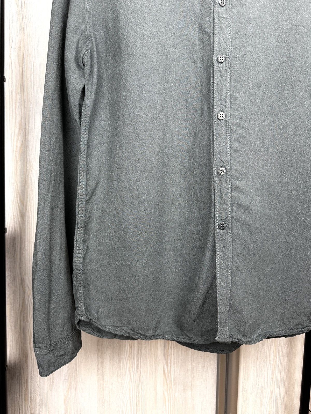 Freitag Freitag Green-Grey Linen Modal E783 Mens Shirt Size US L / EU 52-54 / 3 - 4 Thumbnail