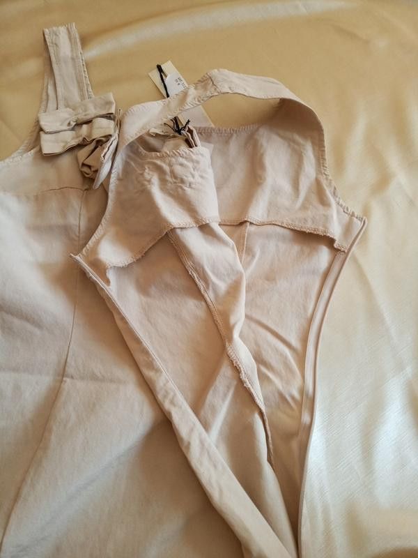 Other Beige Cottone/Silk Mini Dress sz S Agata NEW Size S / US 4 / IT 40 - 4 Thumbnail