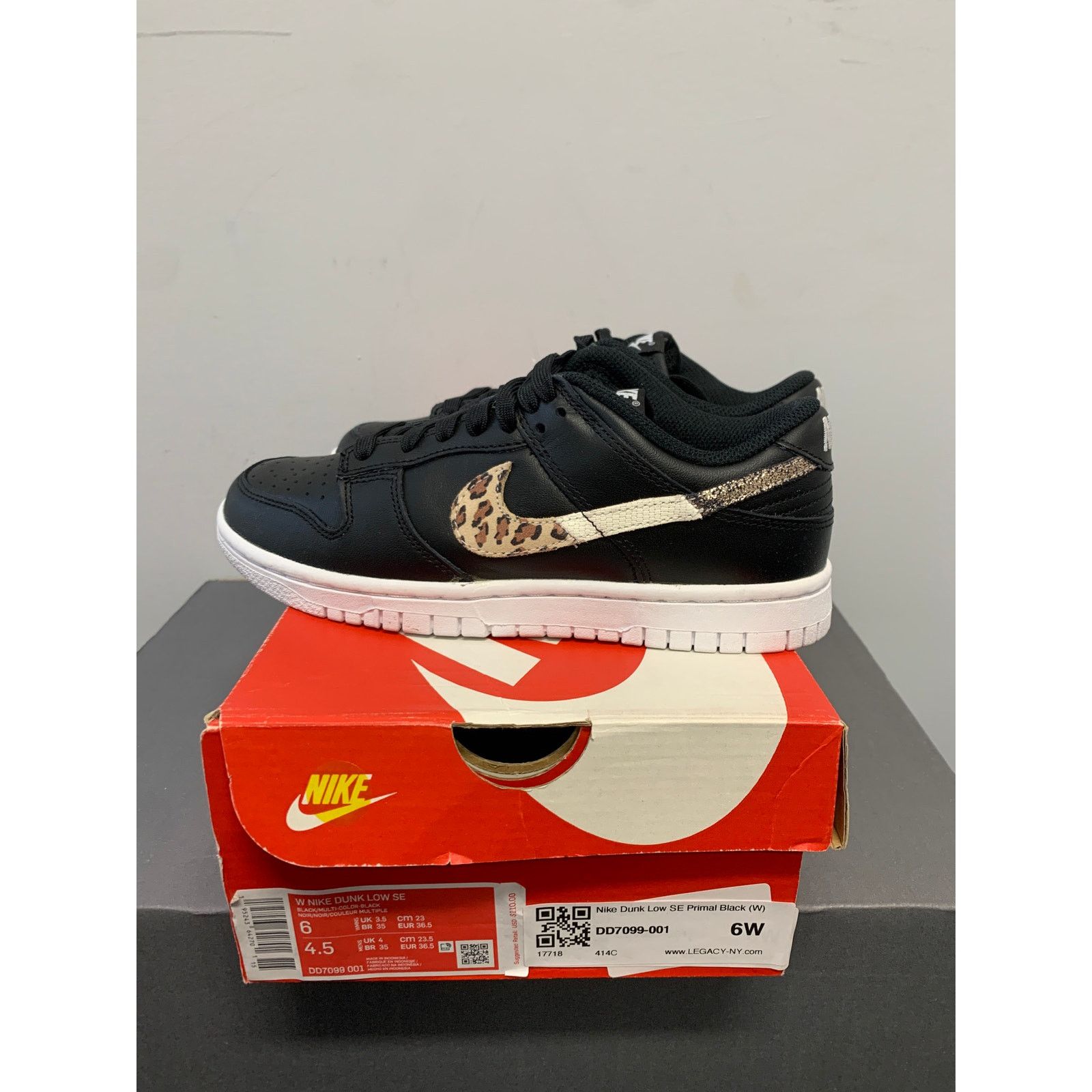 Nike Nike Dunk Low SE Primal Black Women's Size 6 NEW SHIPS NOW Size US 6 / IT 36 - 4 Thumbnail