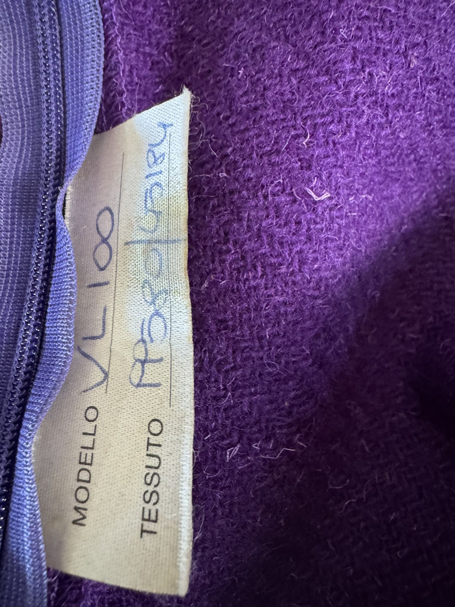 Maison Margiela Maison Martin Margiela FW1997–98 Purple Wool Apron Dress Size M / US 6-8 / IT 42-44 - 4 Thumbnail