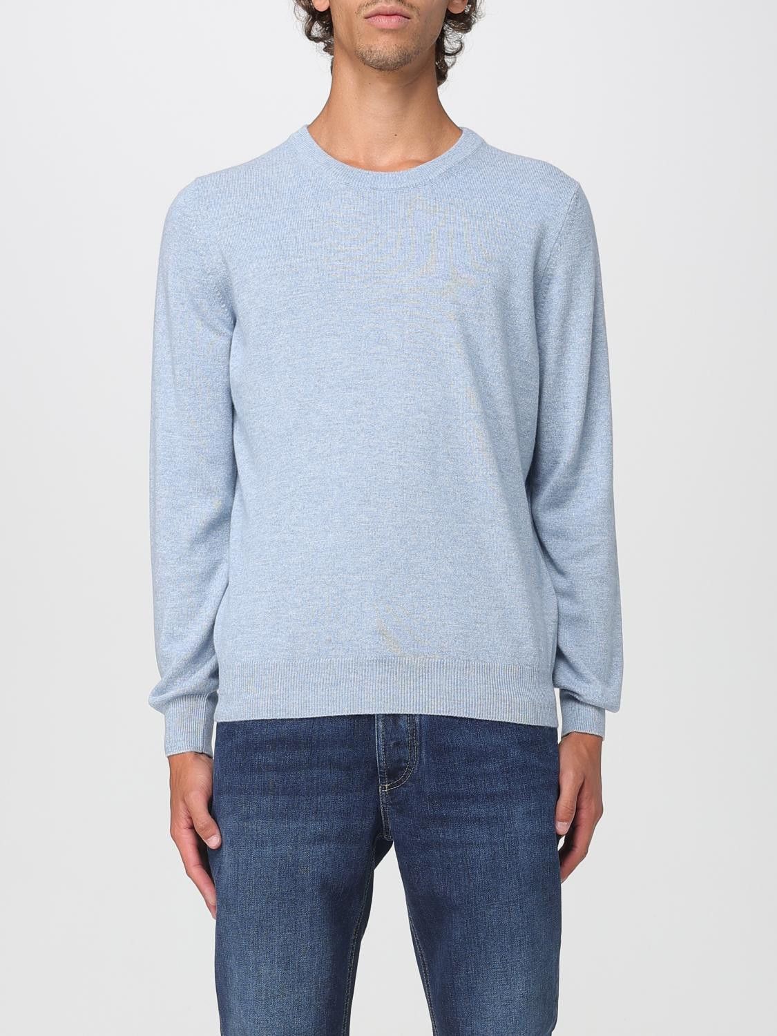 Brunello Cucinelli Sweater Men Gnawed Blue