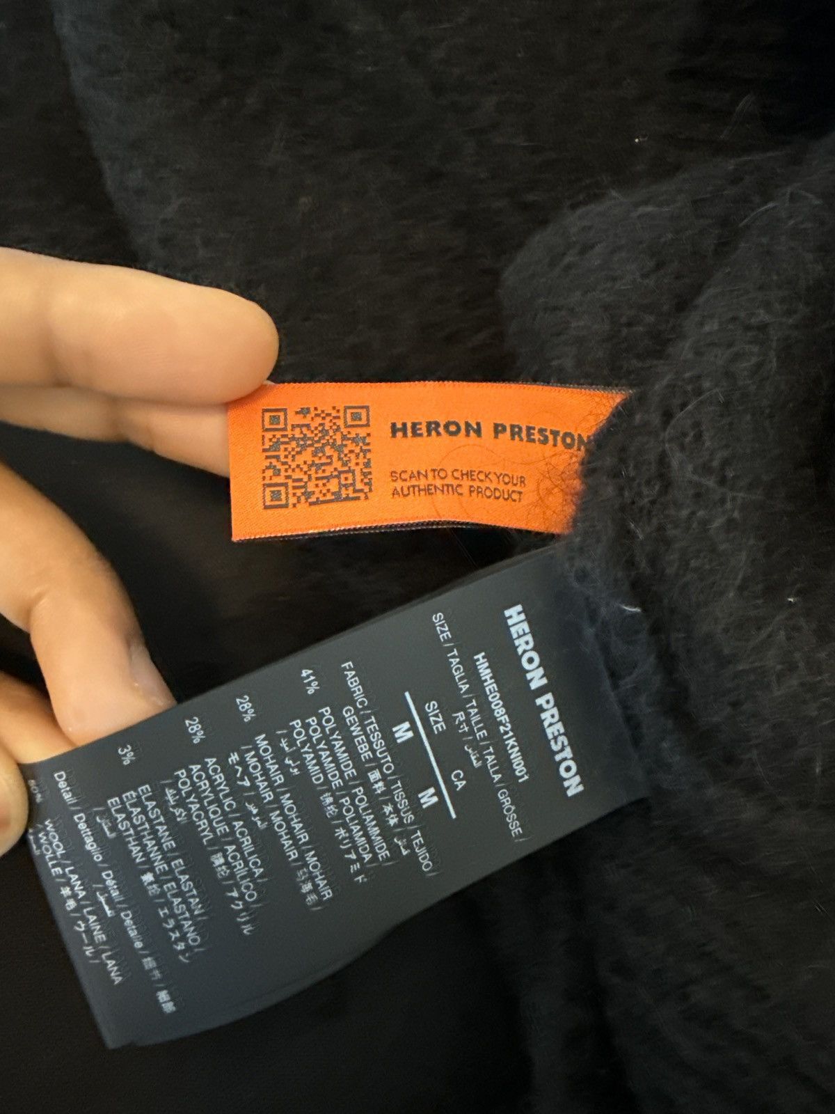 Heron Preston Heron Preston Black Mohair Sweater Size US M / EU 48-50 / 2 - 7 Thumbnail